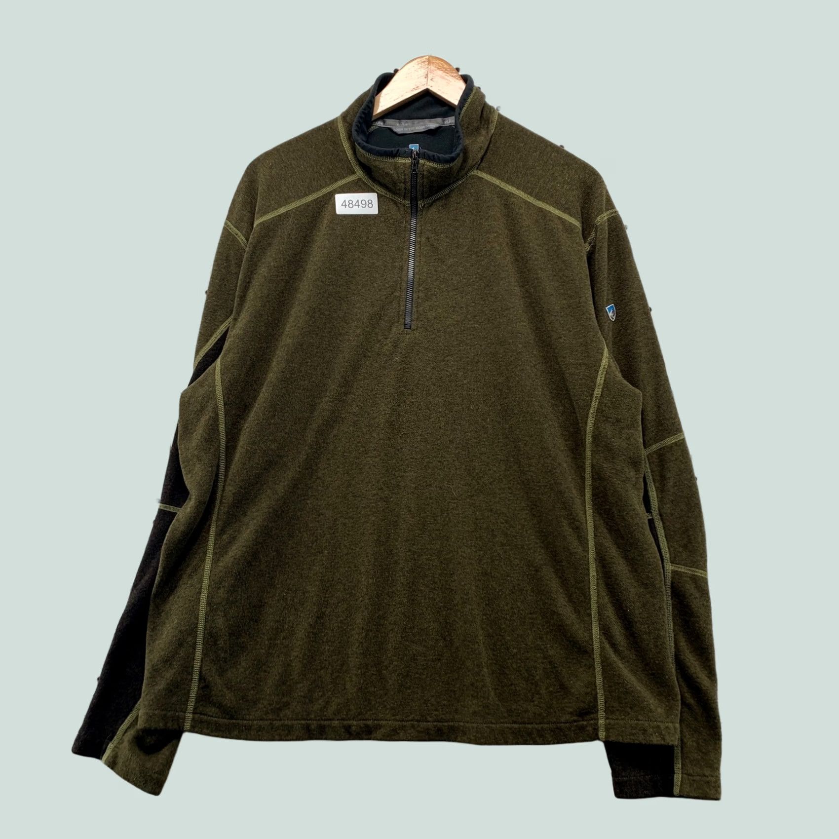 Olive Kuhl Kashmira Pullover Sweater Mens XXL Olive Green 1/4 Zip Performance Fleece Size US XXL / EU 58 / 5 - 1 Thumbnail