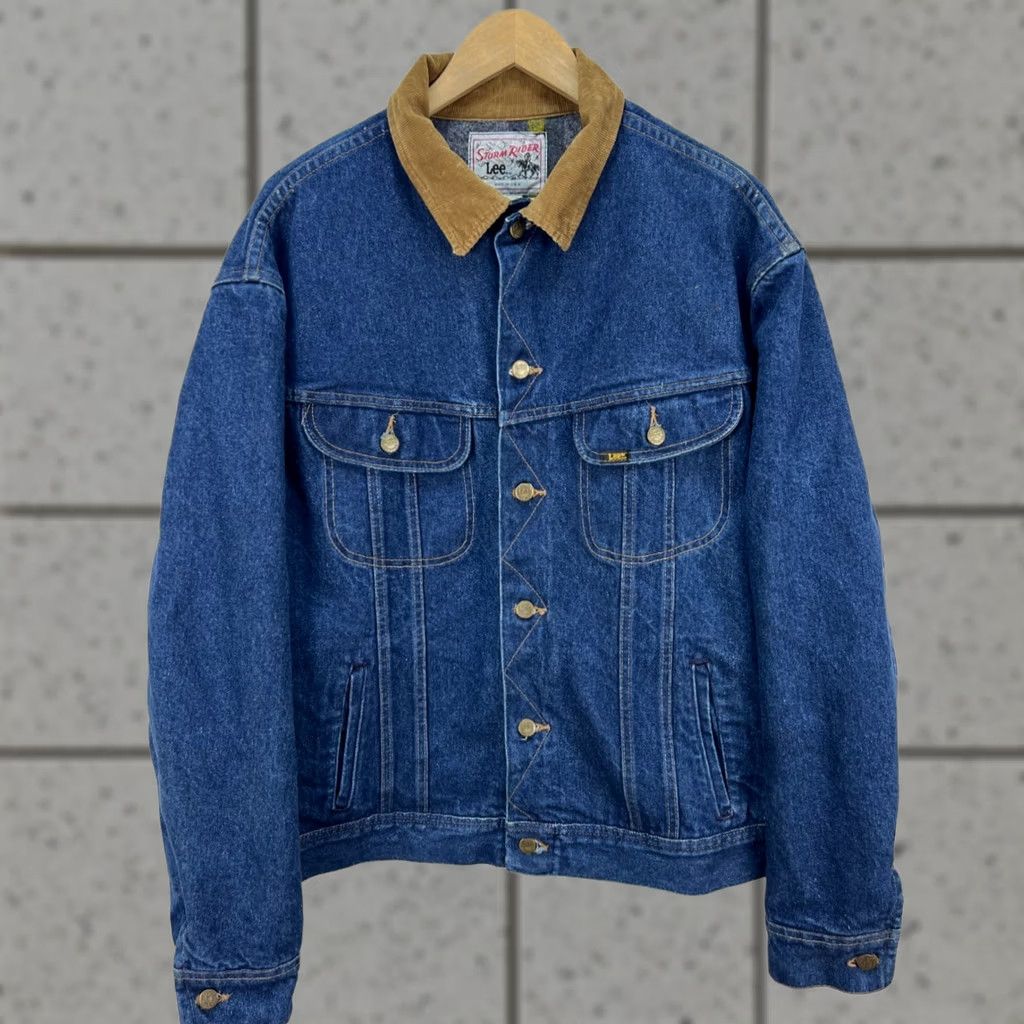 Lee VINTAGE Lee Storm Rider Denim Jacket Blanket Lined USA Made 48 Long Blue Denim Jacket Mens Jacket LEE Storm Rider Size US M / EU 48-50 / 2 - 1 Thumbnail