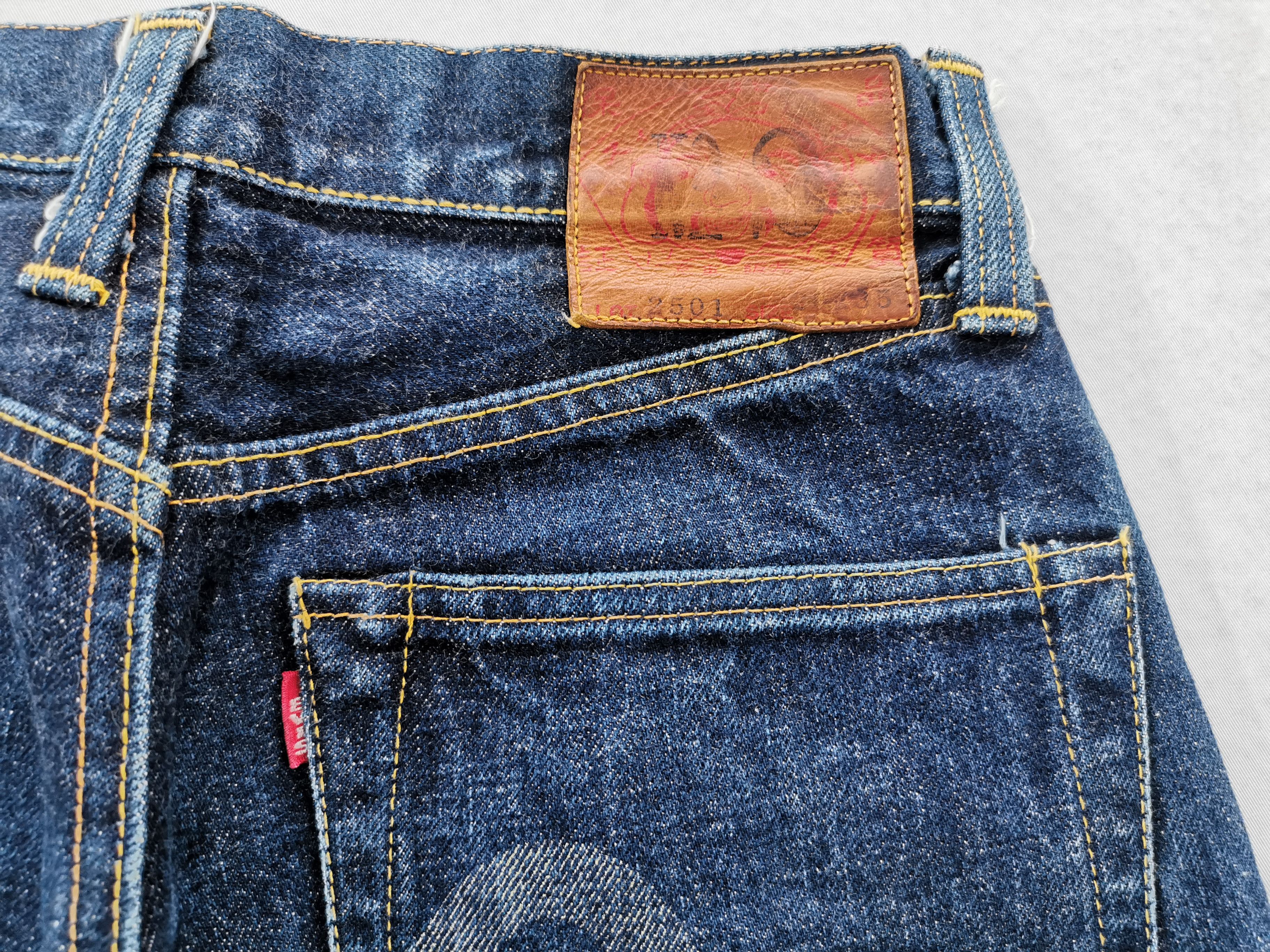Vintage Vintage 90s Evis Lot 2501 Logo Selvedge Denim Size 28/26x35 Size US 28 / EU 44 - 7 Thumbnail