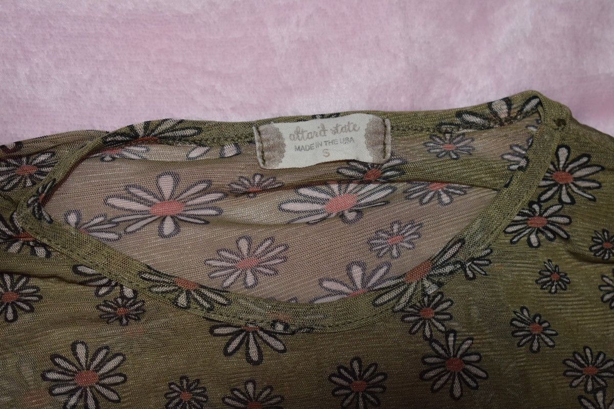 Other Altar’d State Stretch Sheer Green 90s Y2K Shirt Size S Size S / US 4 / IT 40 - 3 Thumbnail