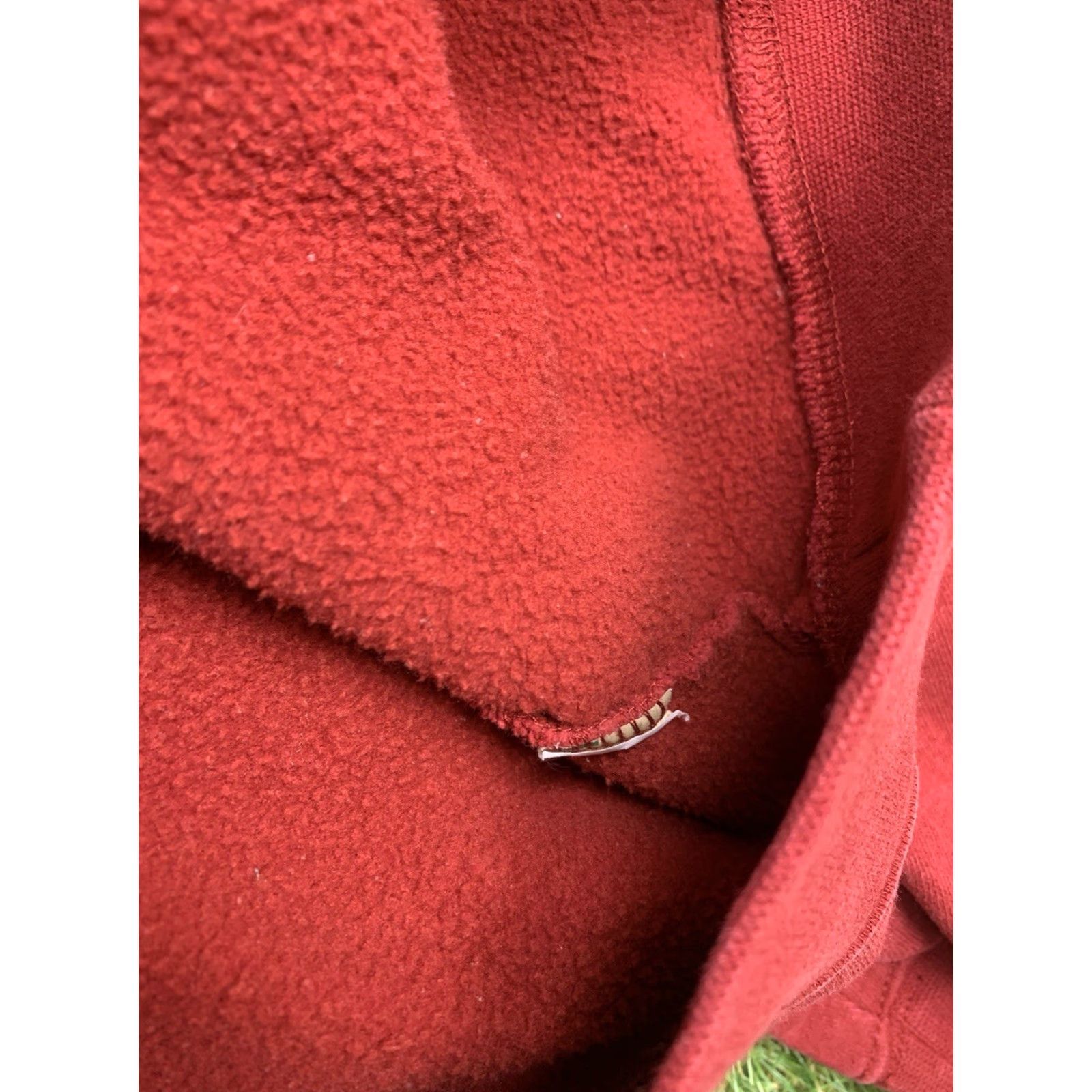 Vintage LL Bean Sweatshirt Mens Large Full Zip Up Hoodie Outdoor Drawstring Hiking Red Knit Cotton Polyester Logo Heavyweight Full Zip 90s Outdoor Hiking Mens Size US L / EU 52-54 / 3 - 4 Thumbnail