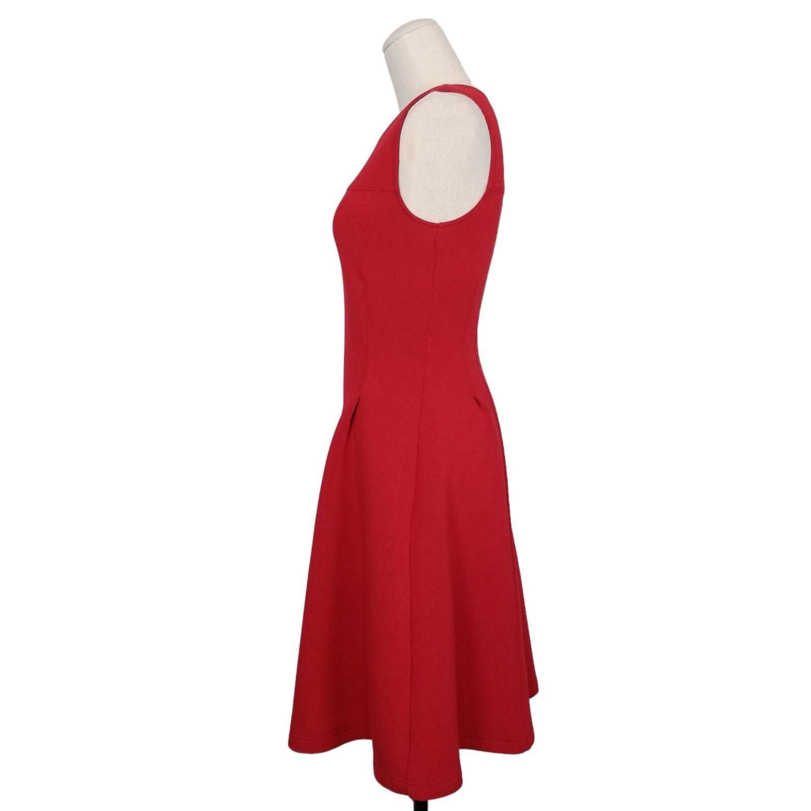 Anthropologie Maeve Debutante Fit and Flare Dress Red Sz Small Size S / US 4 / IT 40 - 3 Thumbnail