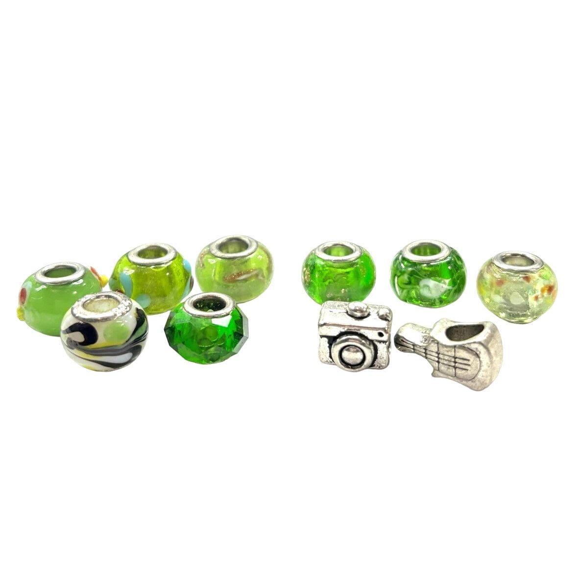 Sterling Silver EUROPEAN BEADS Women's Green Themed Sterling Silver Charms Size ONE SIZE - 1 Thumbnail