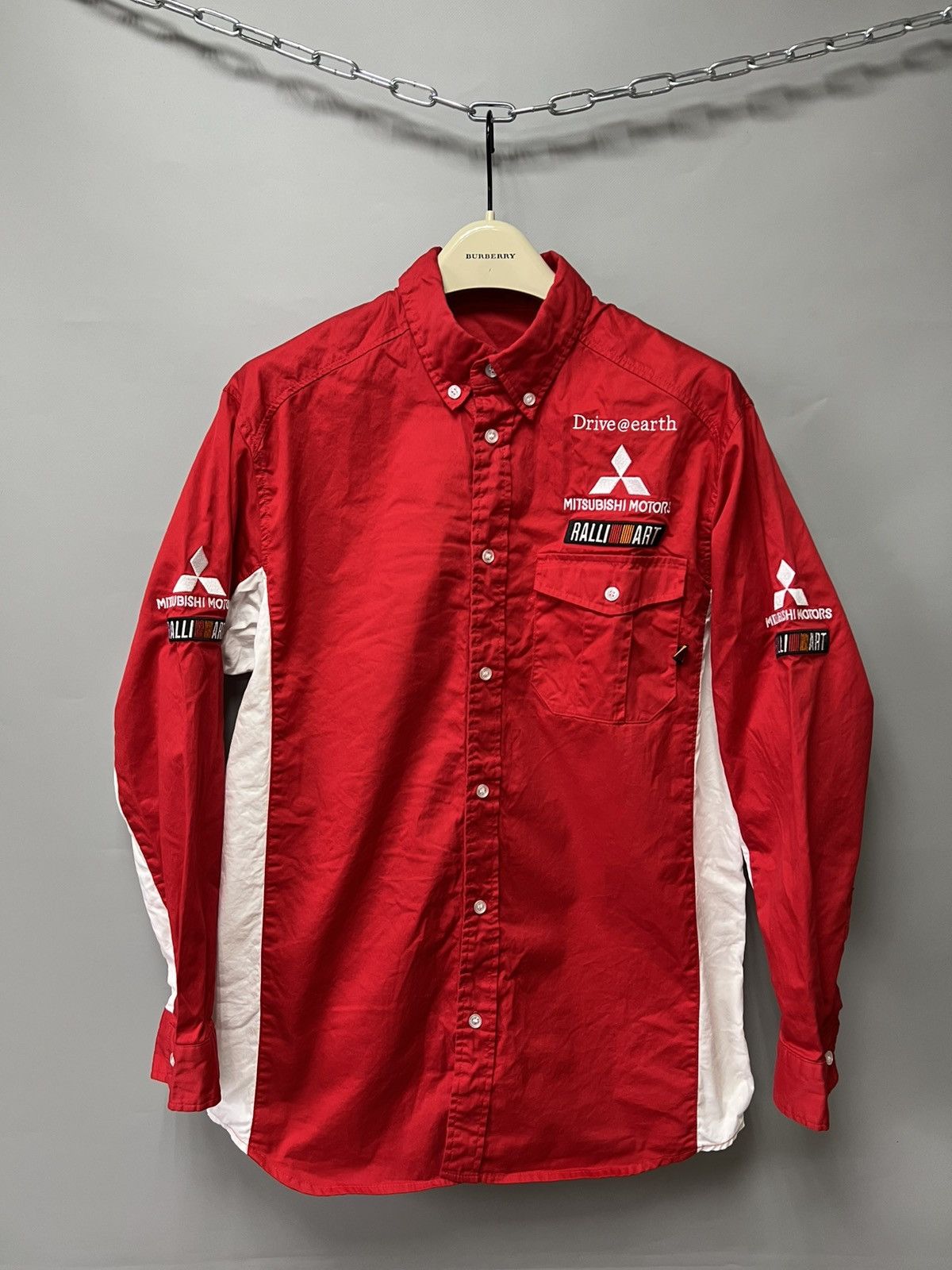 Japanese Brand Vintage Ralli Art Mitsubishi Motor Sports Shirt Button Up Size US M / EU 48-50 / 2 - 1 Thumbnail
