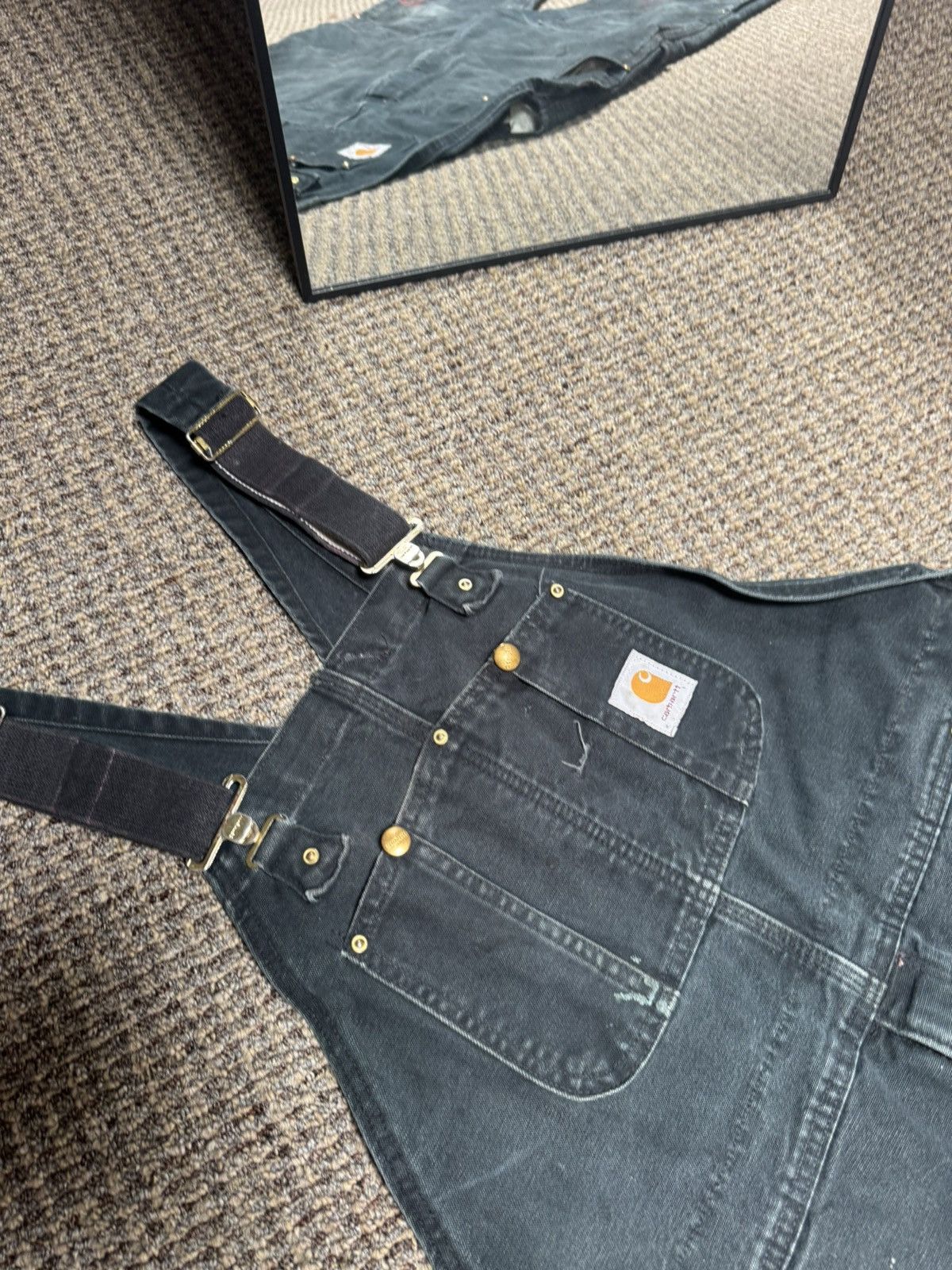 Carhartt Vintage Men’s Carhartt Work Black Double 90s Knee Size US 36 / EU 52 - 10 Thumbnail