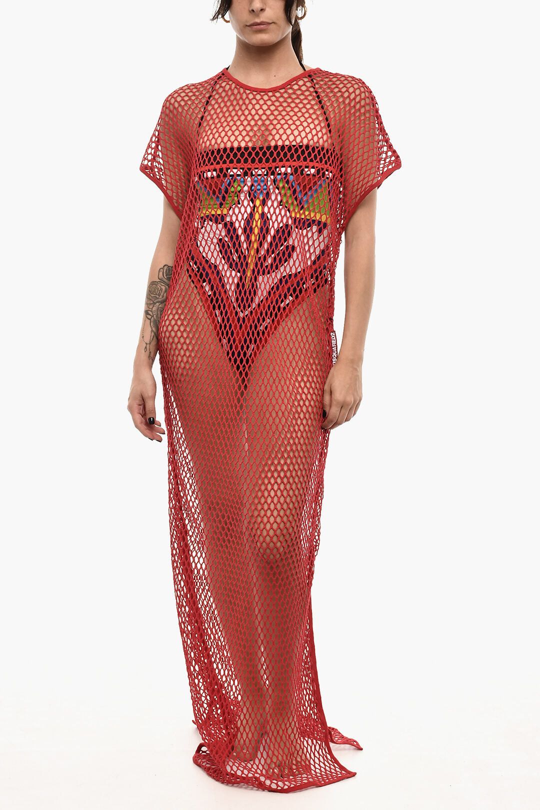 Dsquared2 Maxi Openwork Cover-Up Dress Size ONE SIZE - 1 Thumbnail