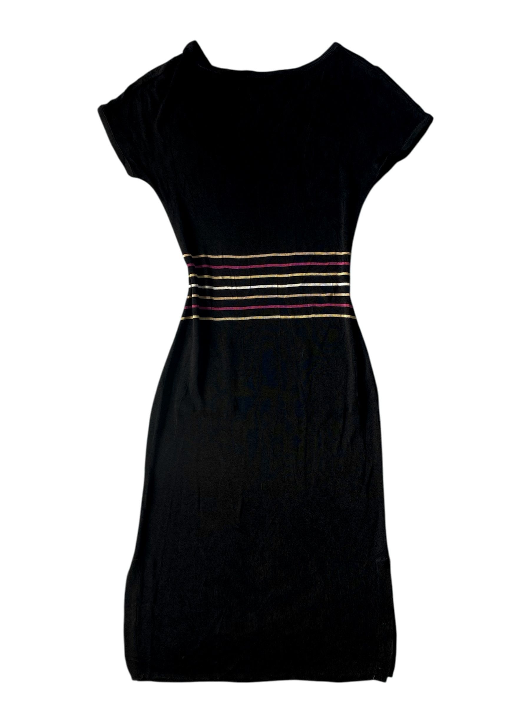 Sonia Rykiel × Vintage Sonia Rykiel Black Knit Midi Dress with side slits Size M / US 6-8 / IT 42-44 - 5 Thumbnail