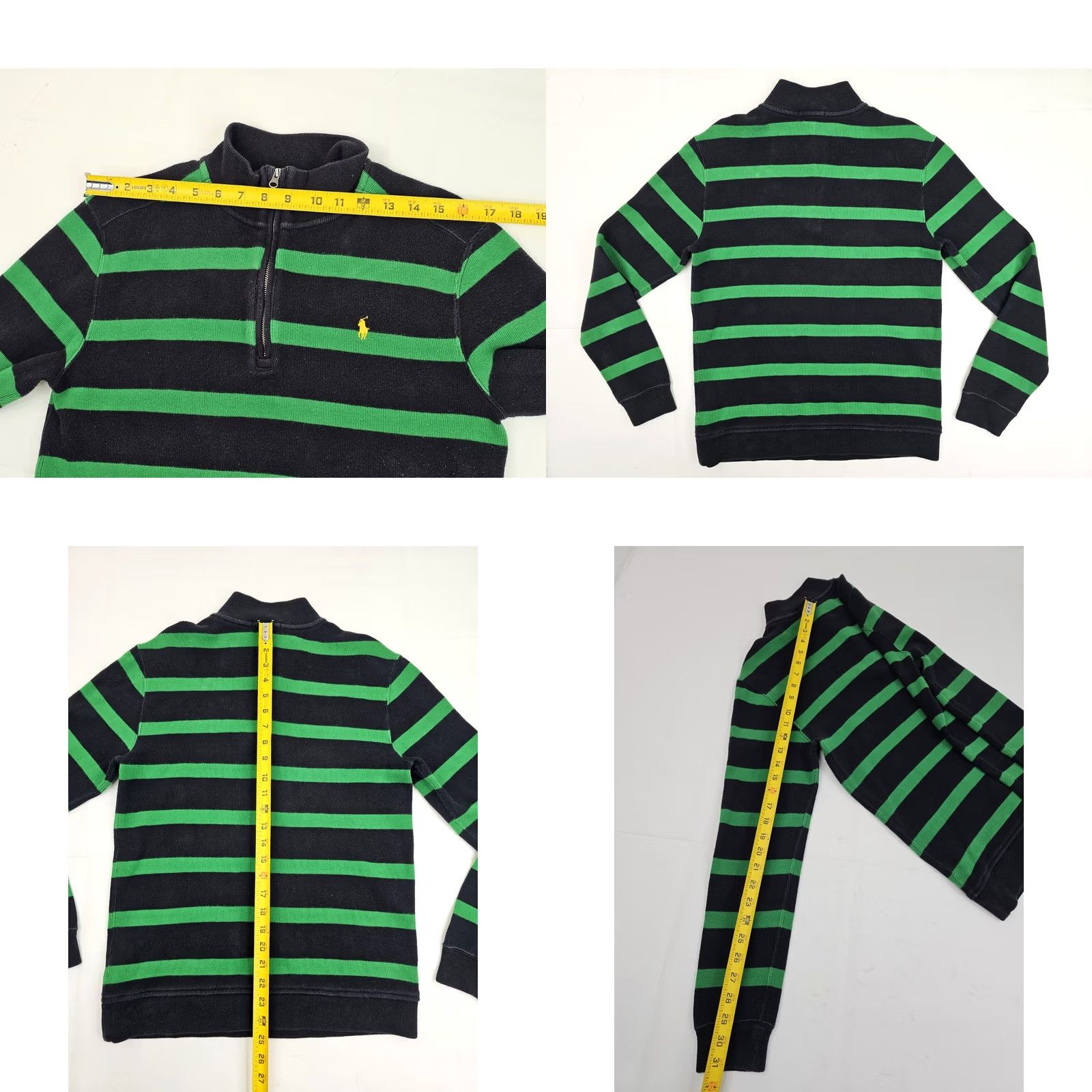 Polo Ralph Lauren VTG Polo Ralph Lauren 1/4 Zip Rugby Sweater Men XL Green Striped Polo Ralph Lauren 1/4 Zip Rugby Sweater Men XL Green Striped Size US XL / EU 56 / 4 - 8 Thumbnail