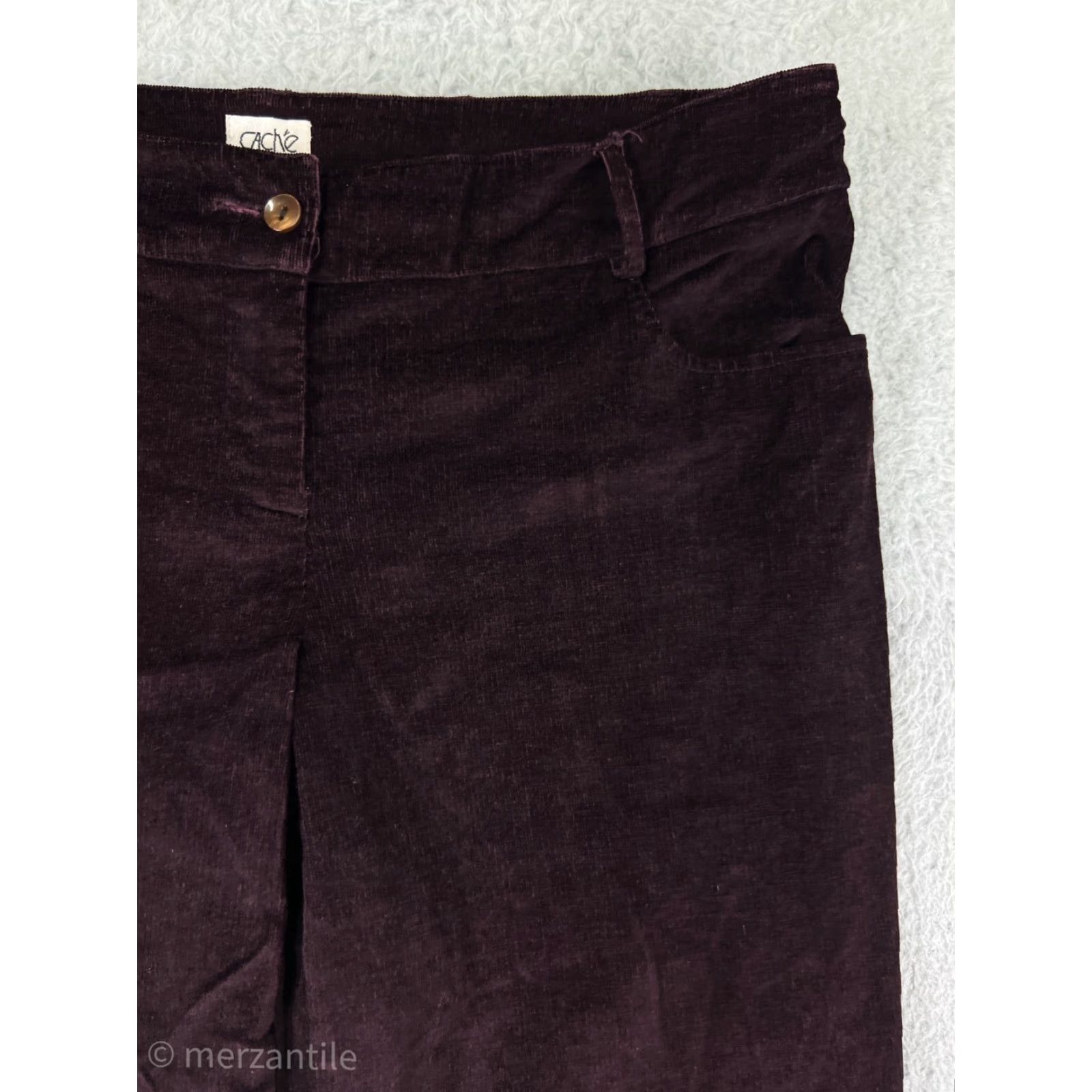 Vintage Cache Women's Flared Pants Size 8 Red Rayon Casual Chic 90s Style Size 30" / US 8 / IT 44 - 7 Thumbnail