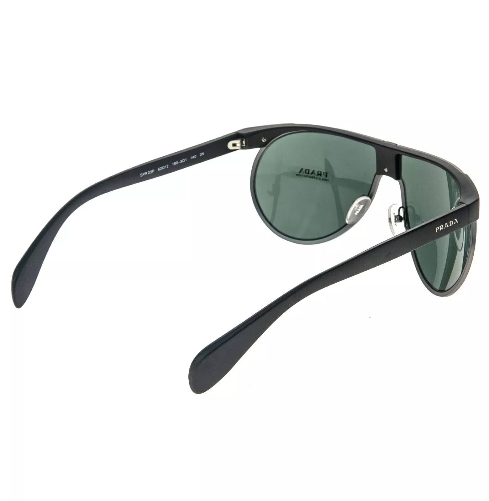 Prada PRADA PR23PS Matte Black Green Logo Sunglasses SPR 23P Size ONE SIZE - 7 Thumbnail
