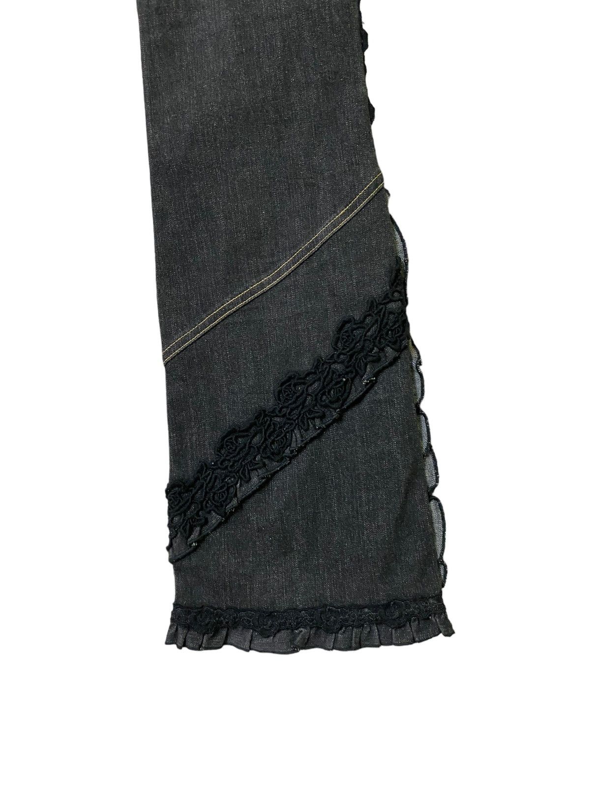 Hysteric Glamour × If Six Was Nine × Japanese Brand Flared Pink House Lace button Leg Design Denim Pant Size US 26 / EU 42 - 15 Thumbnail