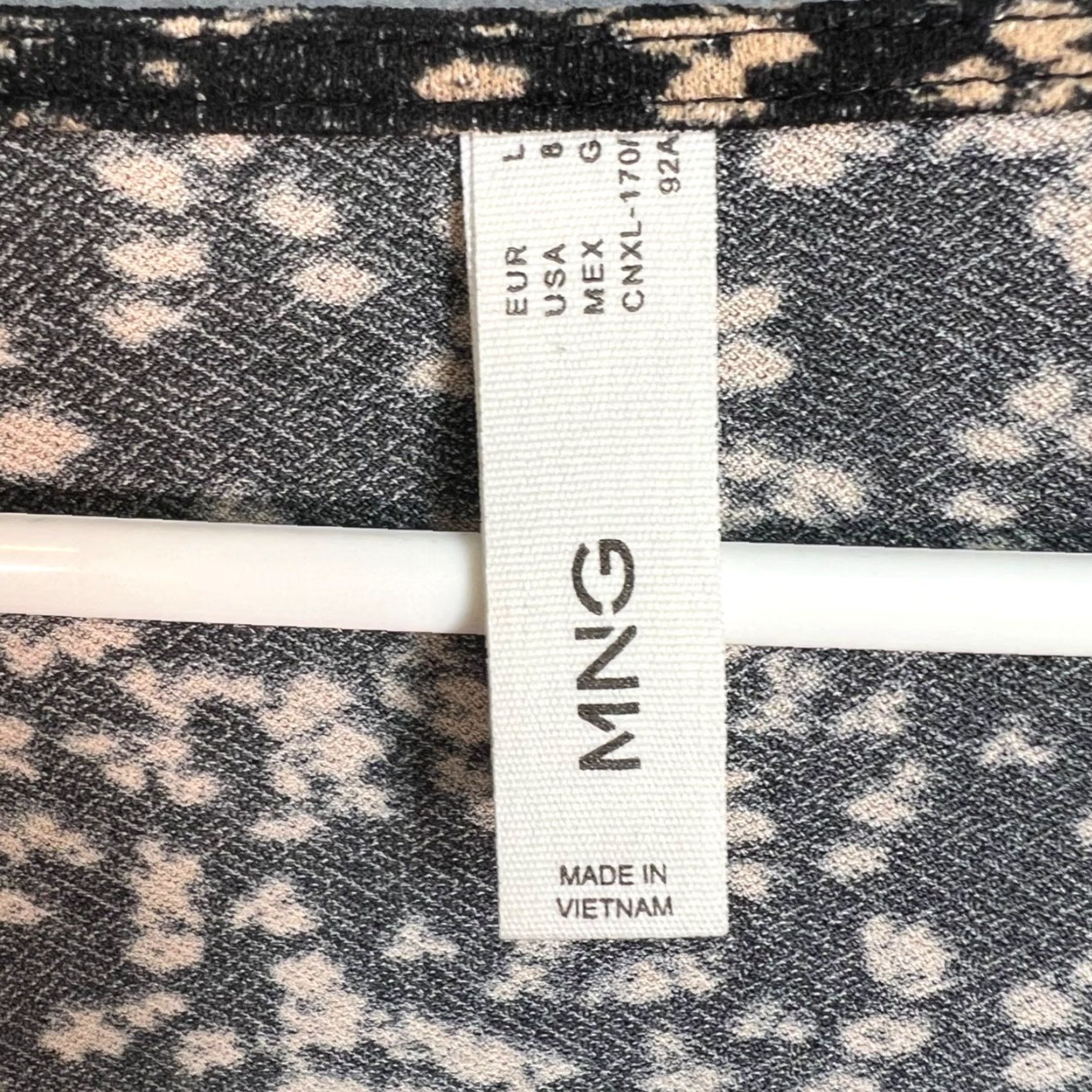 Mango Mango MNG Womens Size 8 Floral Black Beige Long Sleeve Dress Size M / US 6-8 / IT 42-44 - 3 Thumbnail