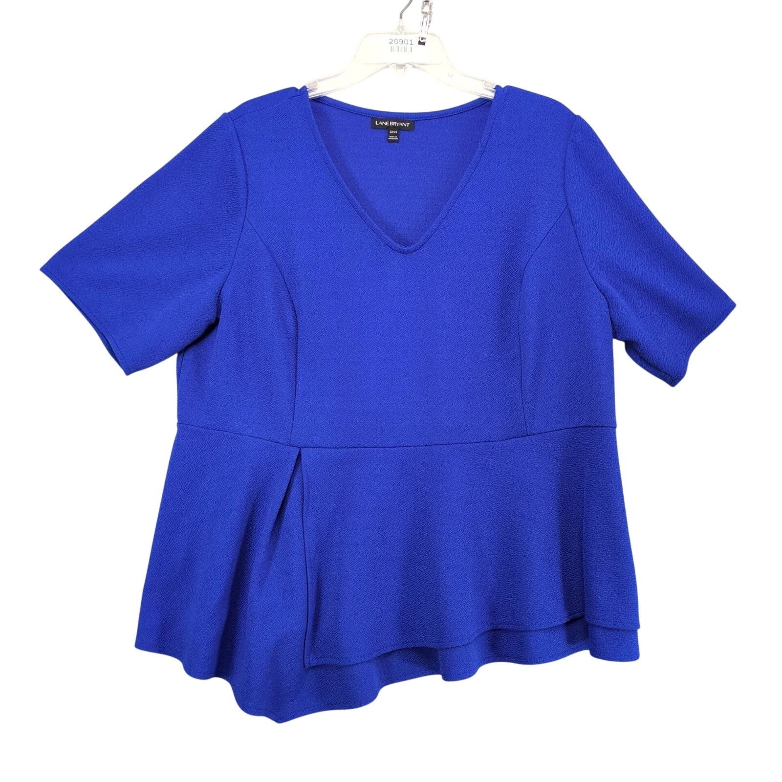 Other Lane Bryant Cobalt Blue Peplum Blouse Top Women's 22/24 Size 3XL / US 20-22 - 1 Thumbnail
