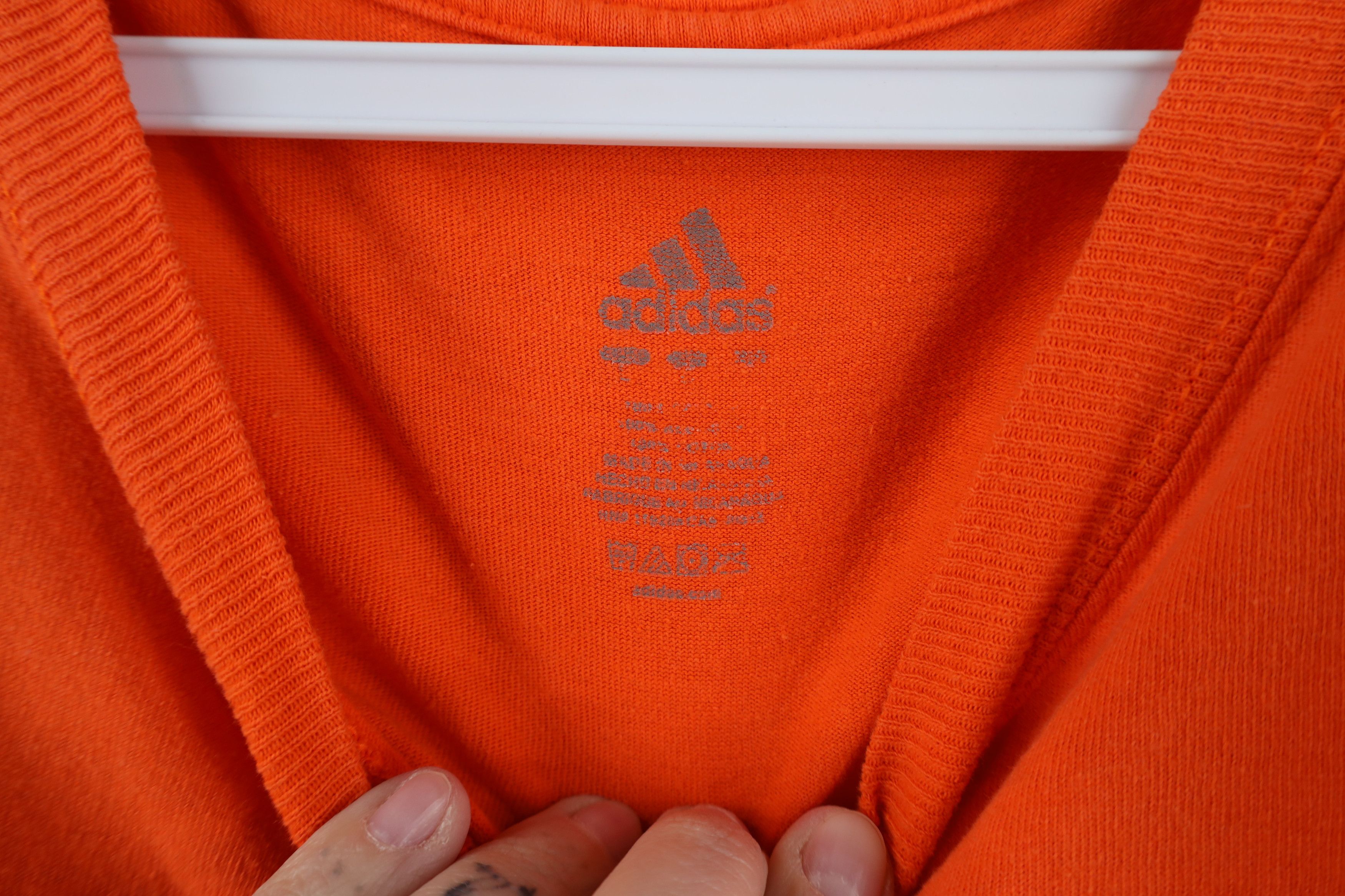 Adidas Vintage Y2K Adidas Spell Out Short Sleeve T-Shirt Orange Size US L / EU 52-54 / 3 - 7 Thumbnail
