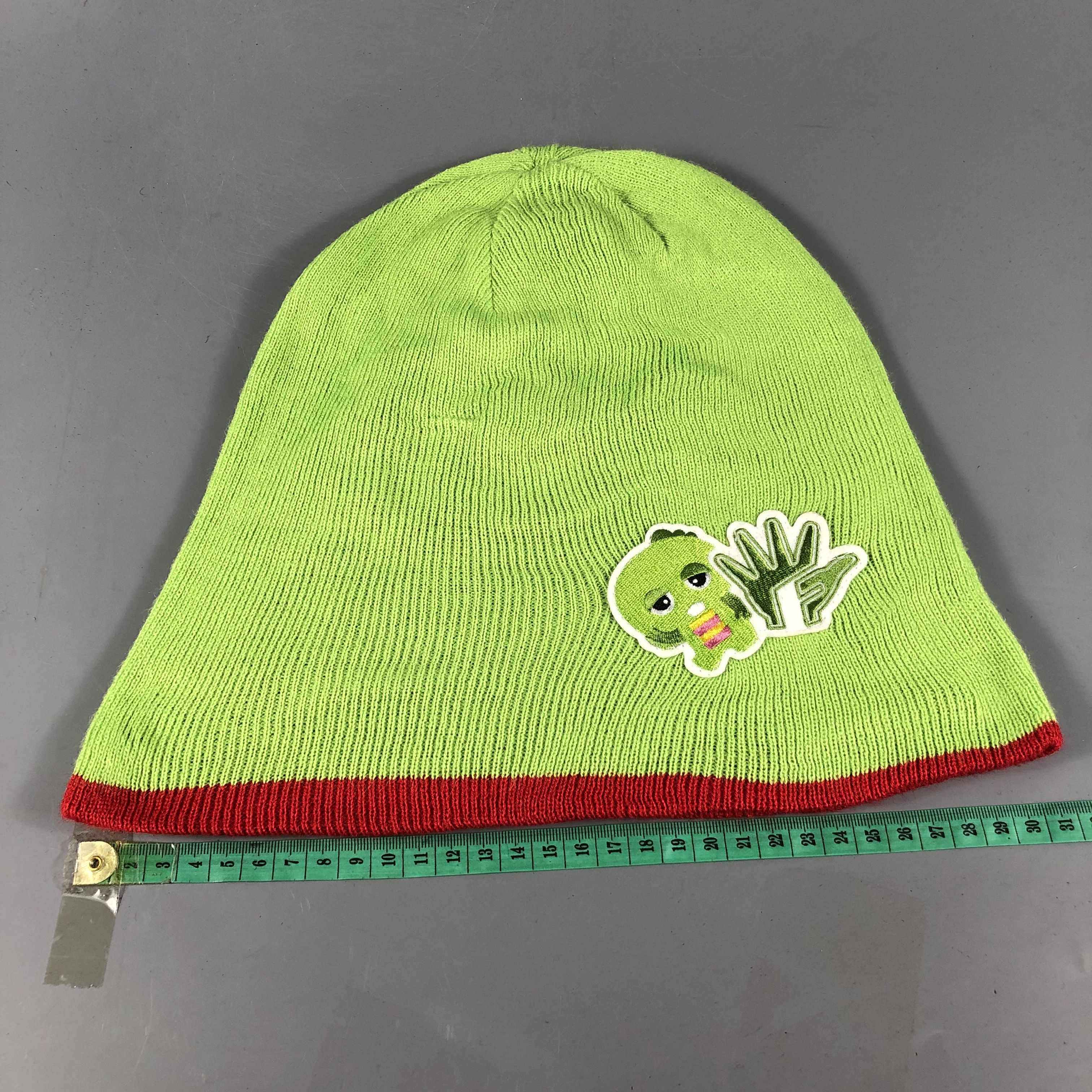 Vintage Green Dinosaur Slouchy Beanie Snowcap Snow Hat B796 Size ONE SIZE - 3 Thumbnail