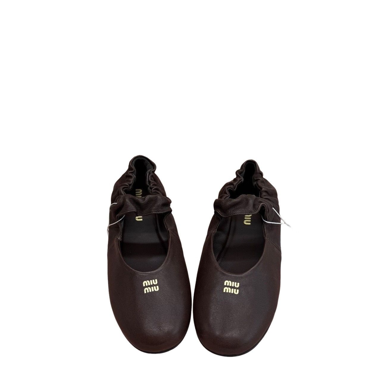Miu Miu Miu Miu Nappa Leather Logo Flats Size 37 Size US 7 / IT 37 - 1 Thumbnail