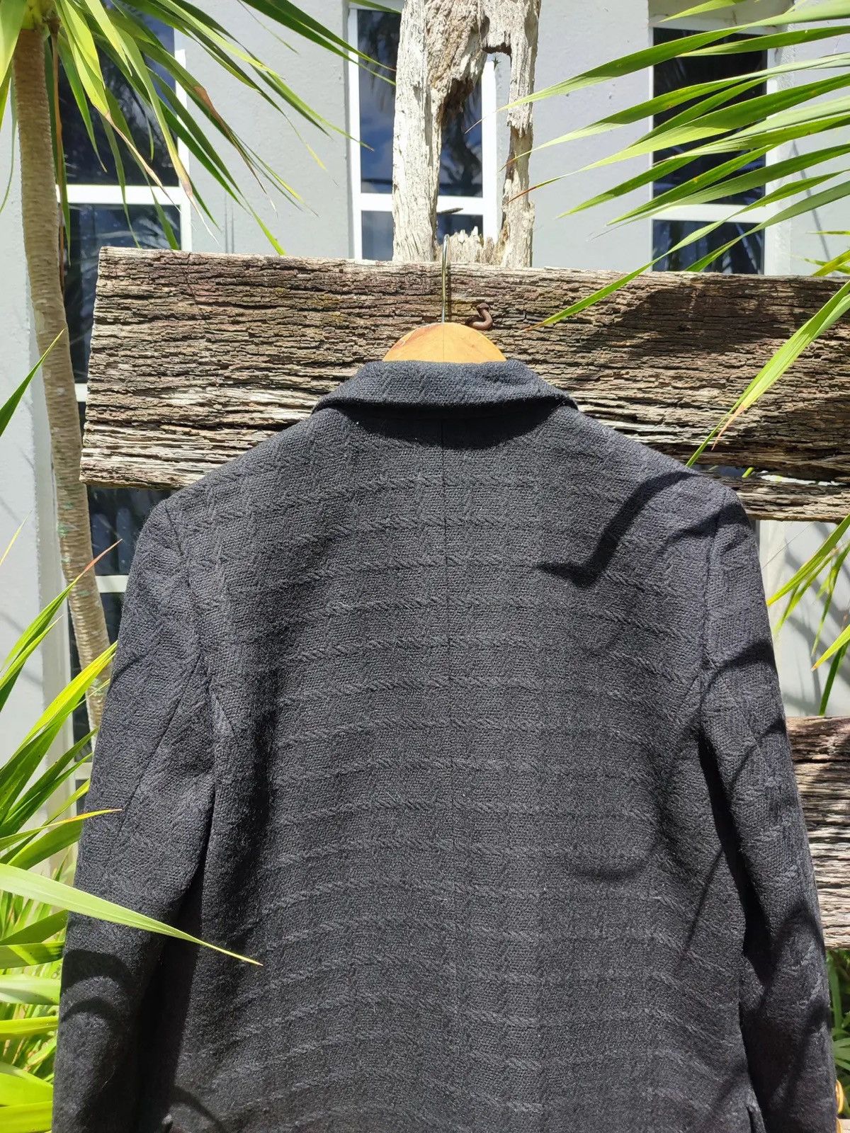 Christian Dior Monsieur Christian Dior Black Textured Wool Blazer – Classic Tailored Size M / US 6-8 / IT 42-44 - 11 Thumbnail