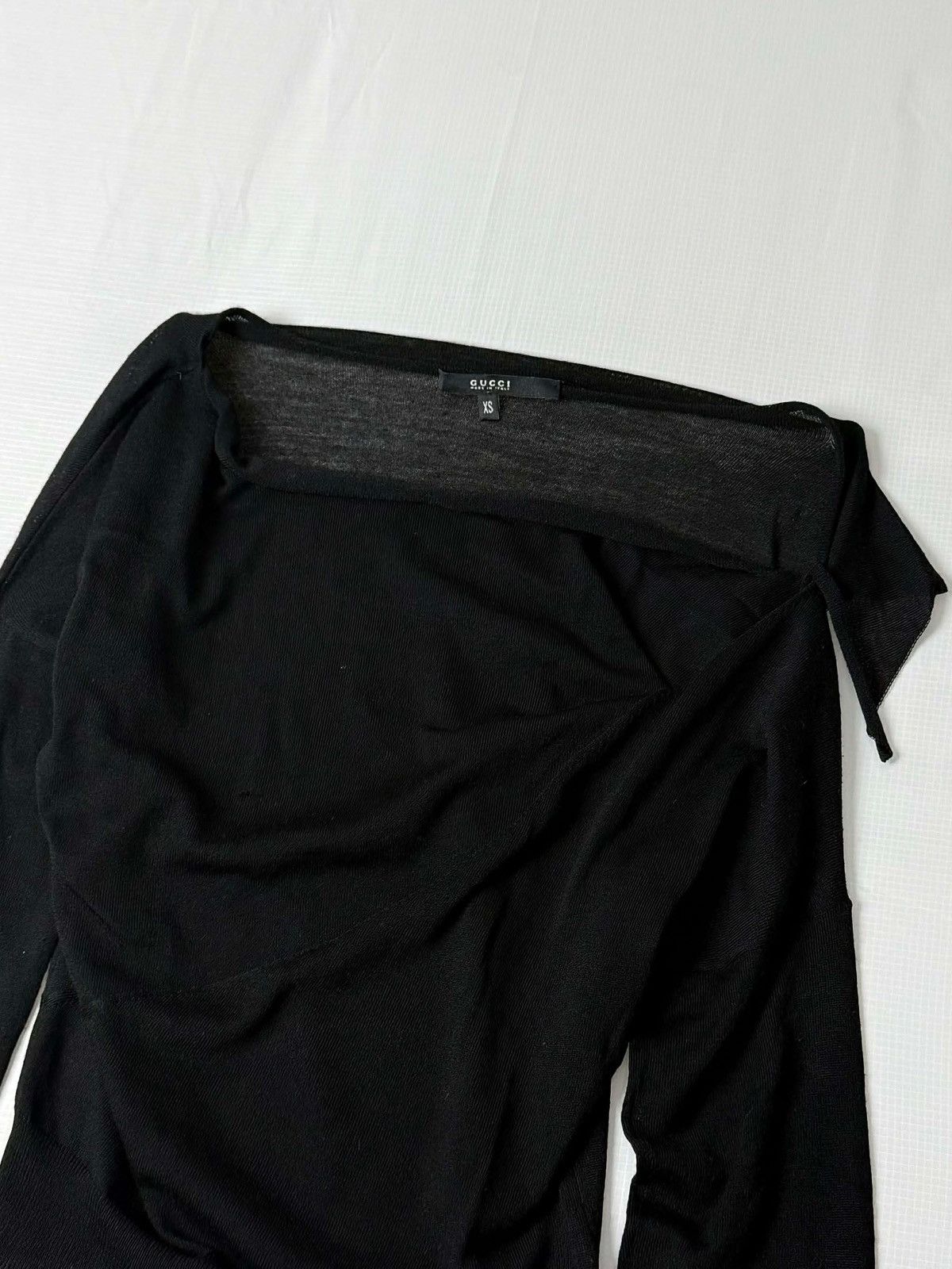Gucci 2000’s Gucci by Tom Ford Shoulder Drop Mesh Long-Sleeve Size XS / US 0-2 / IT 36-38 - 3 Thumbnail
