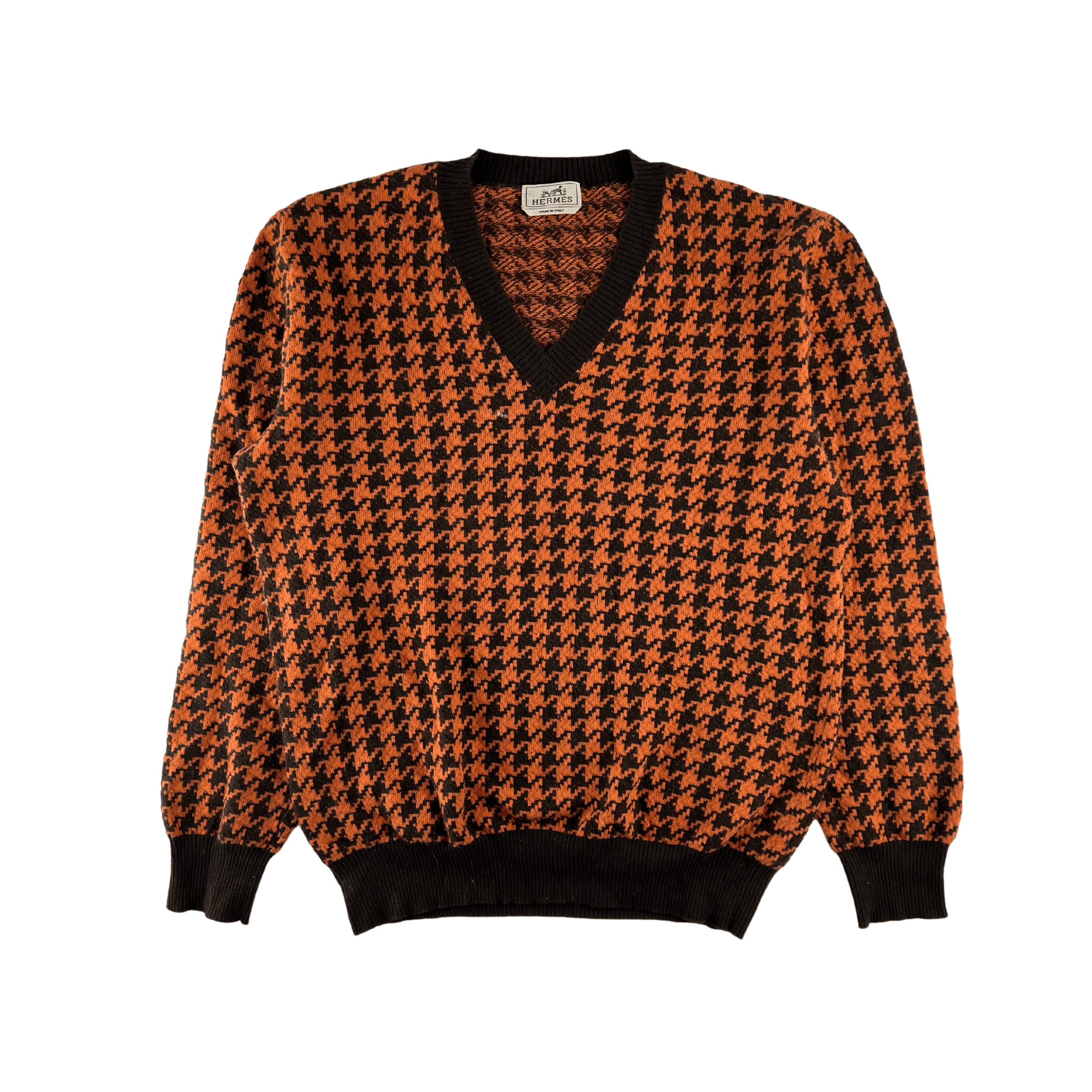 Hermes Hermes Orange Knit Sweater Size US L / EU 52-54 / 3 - 2 Thumbnail