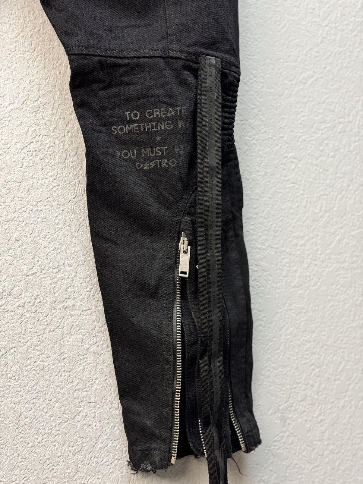 Ben Taverniti Unravel Project × Rick Owens × Vintage BEN TAVERNITI UNRAVEL PROJECT VINTAGE RICK OWENS MOTTO Size US 33 - 18 Thumbnail