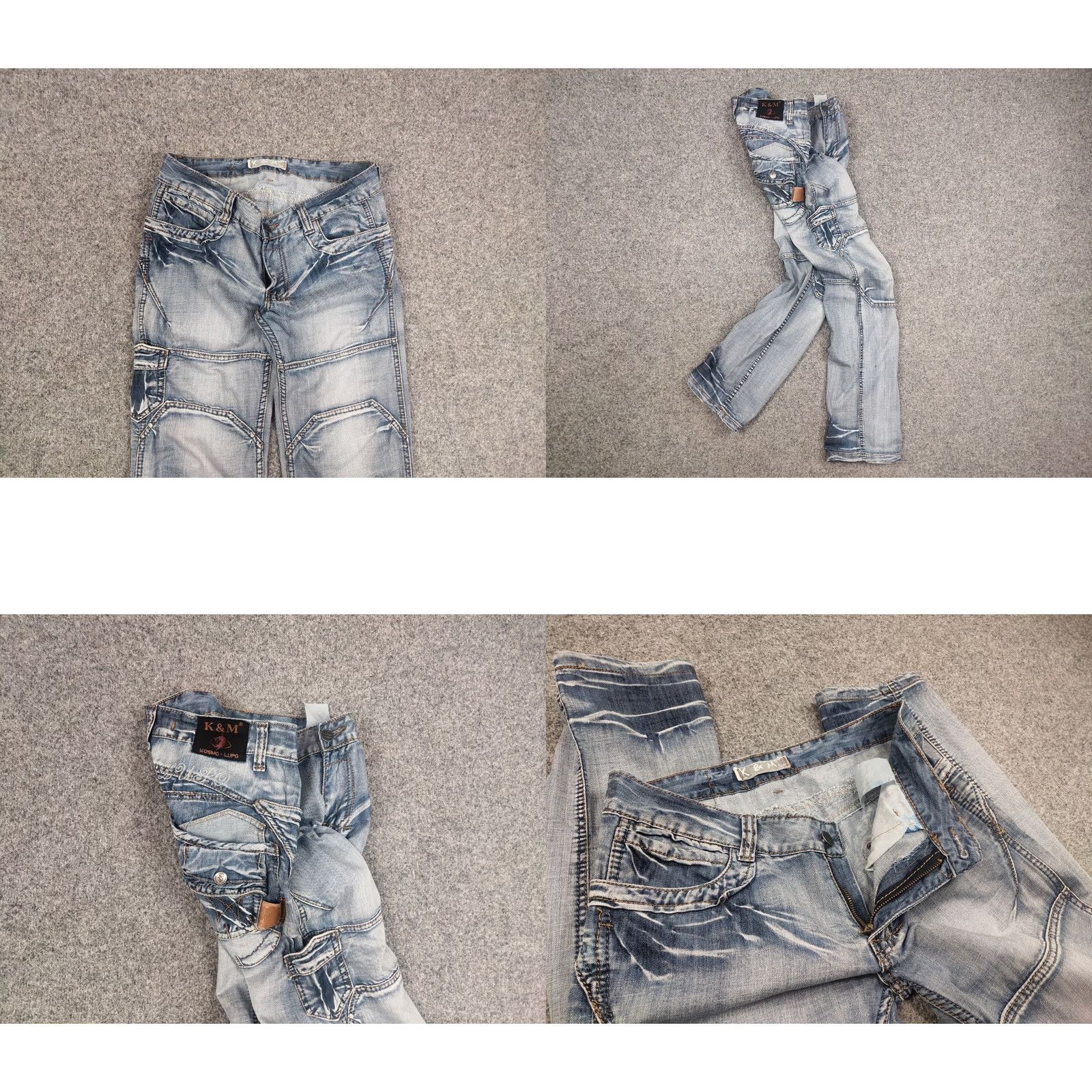If Six Was Nine VINTAGE Kosmo Lupo Denim Jeans 32 34 Blue 5-Pocket Design Regular Fit Men's Y2K 90s Cowboy USA Vintage Opium Kosmo Size US 32 / EU 48 - 8 Thumbnail