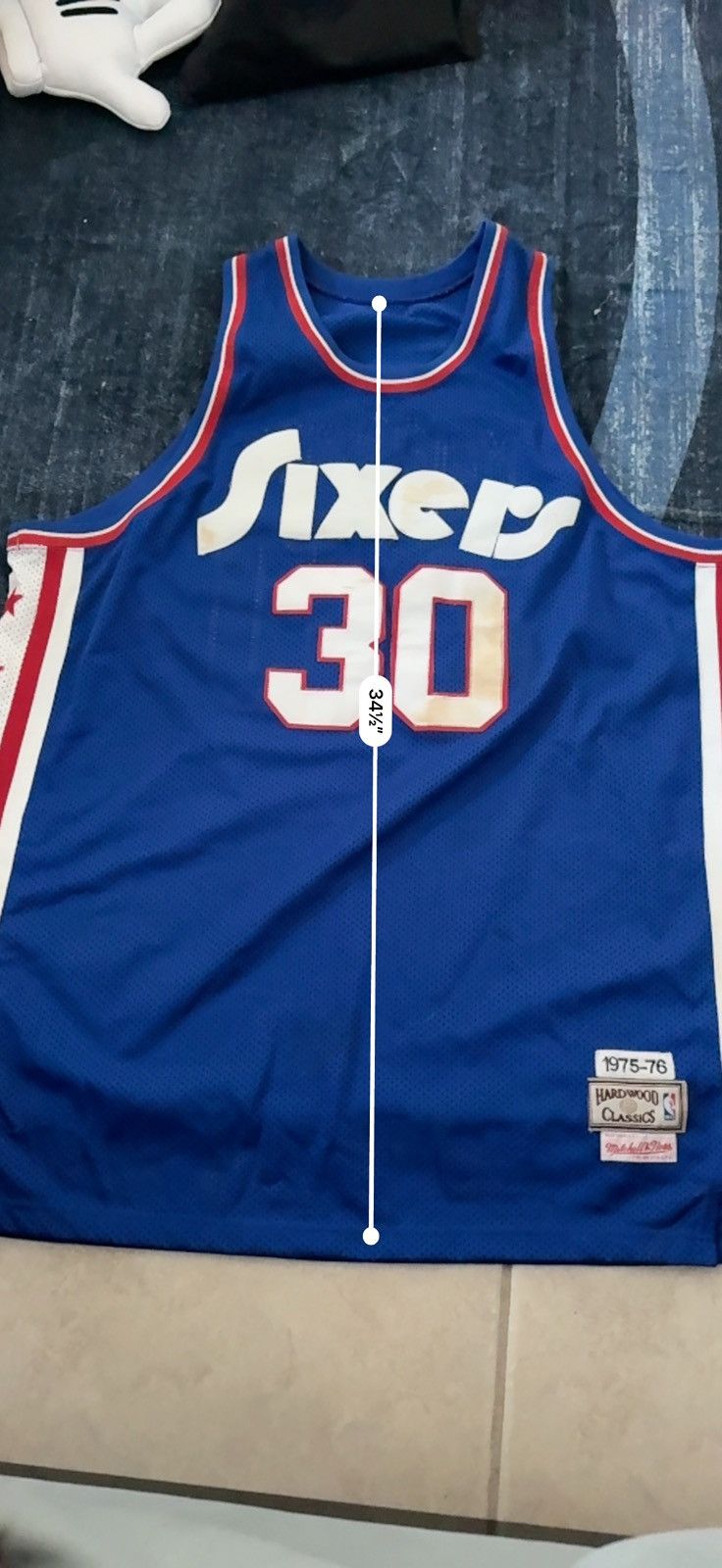 NBA Authentic throwback Philadelphia 76ers jersey Size US XL / EU 56 / 4 - 2 Thumbnail