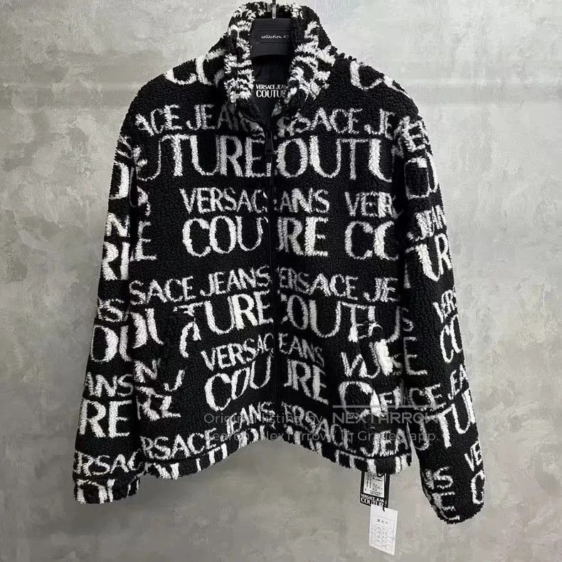 Versace Versace Black Logo Print Long Sleeve Jacket. Size US XS / EU 42 / 0 - 1 Thumbnail