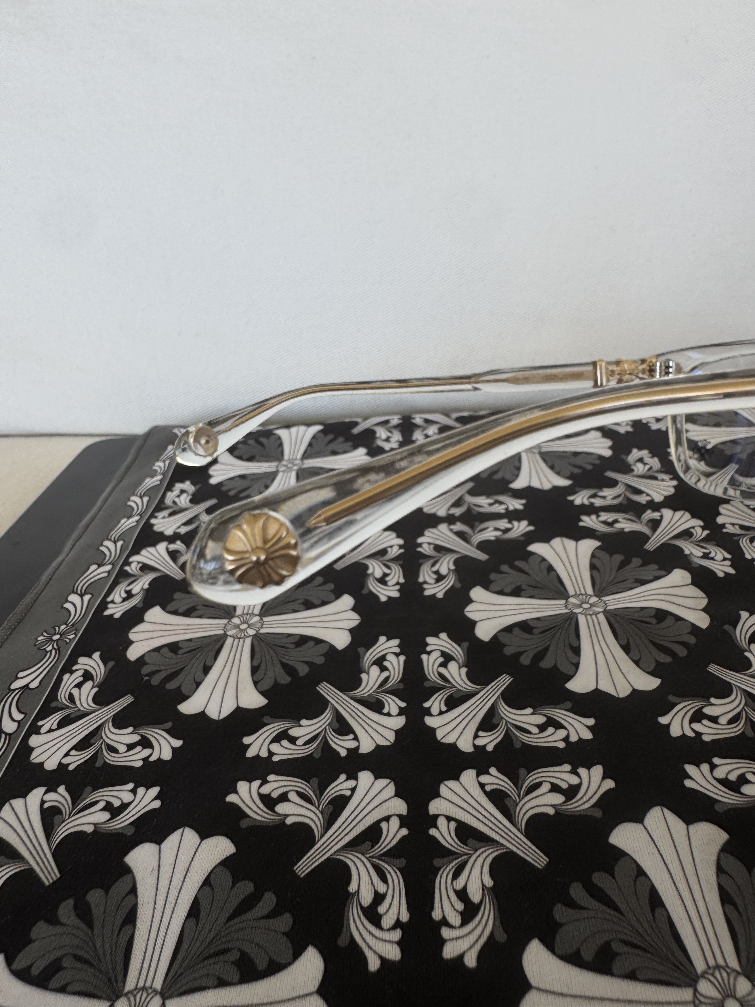 Chrome Hearts CHROME HEARTS COX UCKER GLASSES WITH GOLD HARDWARE Size ONE SIZE - 7 Thumbnail