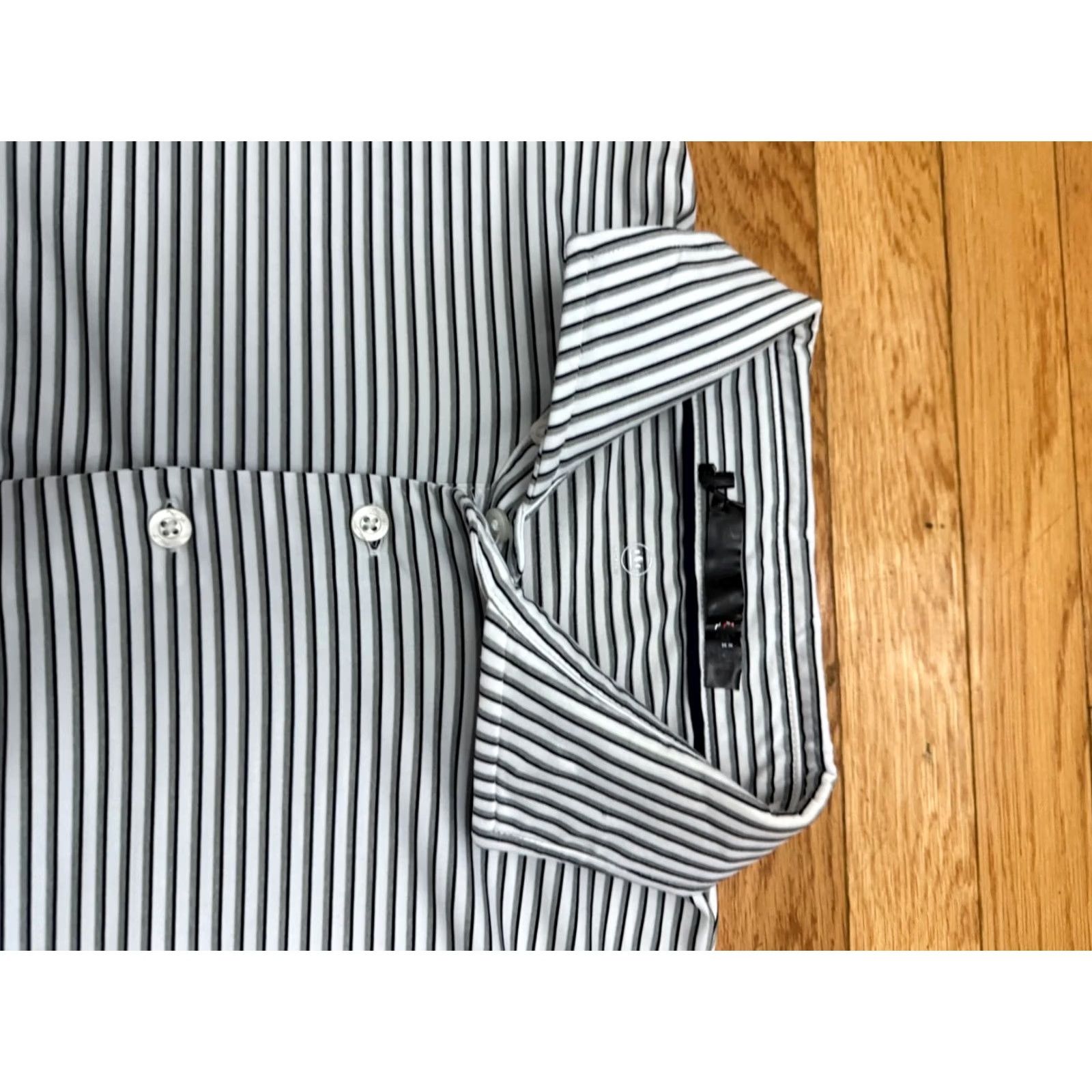 RLX Ralph Lauren VINTAGE RLX Ralph Lauren Polo Shirt Mens Sz L Blk Gry White Performance Stretch Wicking Size US L / EU 52-54 / 3 - 3 Thumbnail