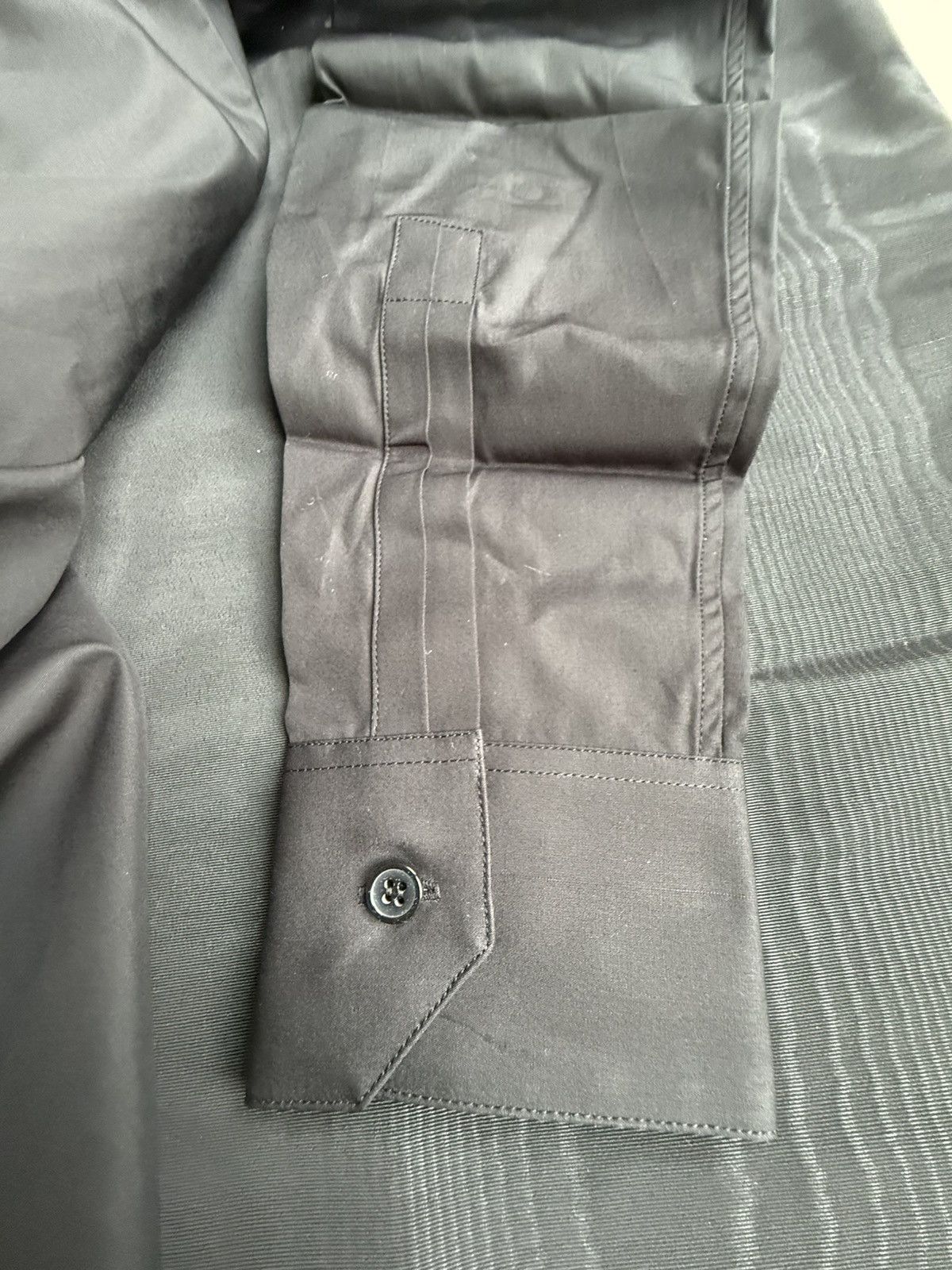 Saint Laurent Paris FW19 Saint Laurent black fixed collar shirt 38 grail Size 38R - 14 Thumbnail