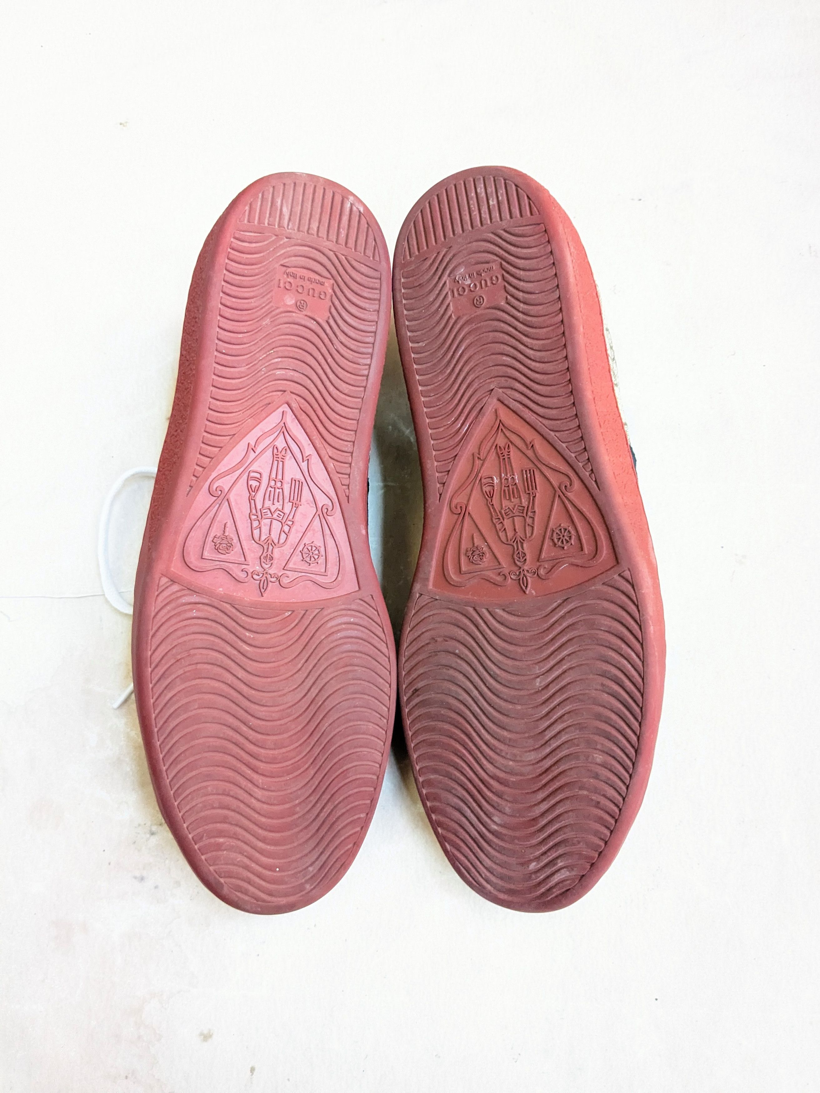 Gucci Gucci Ace Monogram 11 Canvas Logo GG Supreme Red Low Tops Size US 11 / EU 44 - 15 Thumbnail