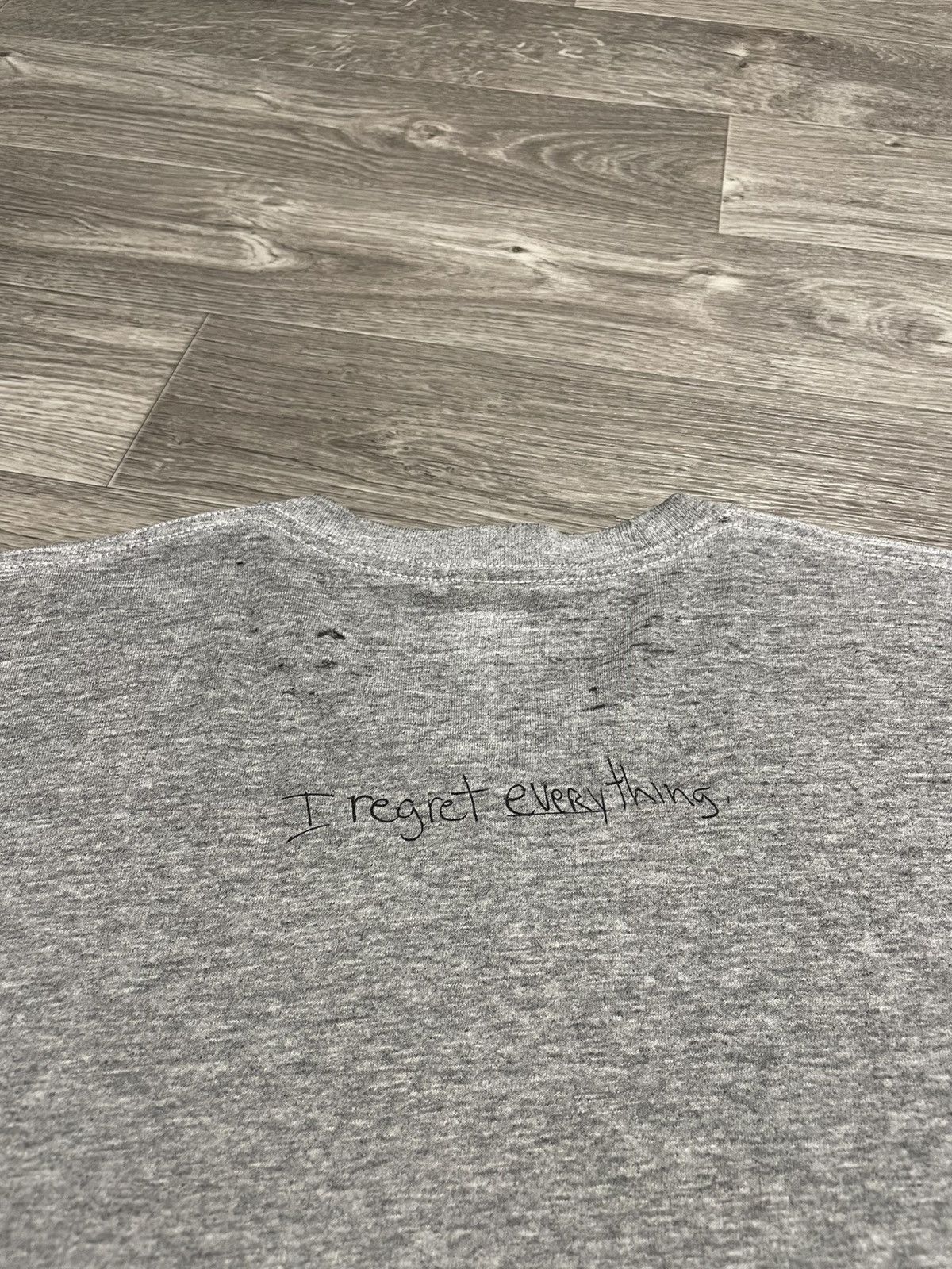 Supreme Supreme x Mike Hill Regretter Grey T-Shirt SS17 Size US M / EU 48-50 / 2 - 18 Thumbnail