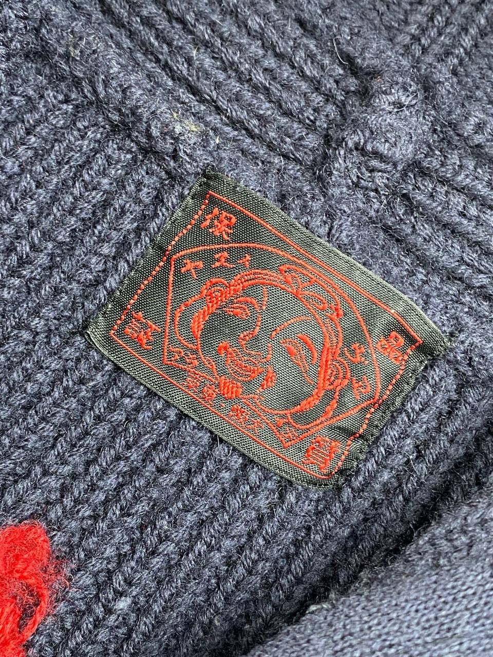 Evisu Vintage Evisu Wool Knit Ribbed Sweater 90s Big Logo Men Size US S / EU 44-46 / 1 - 10 Thumbnail