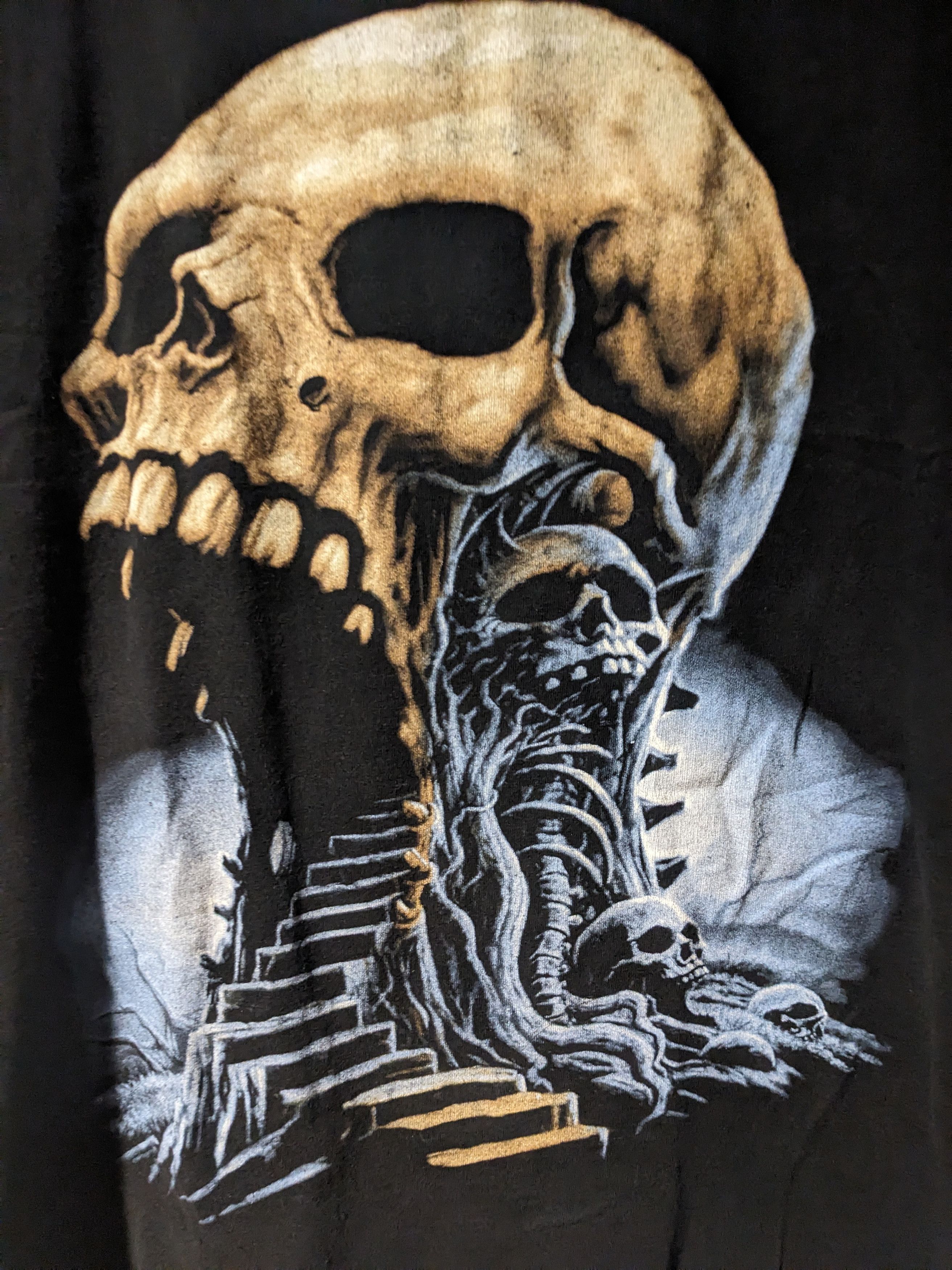 Vintage Vintage Y2K Wes Benscoter Horror Skull Grim Reaper T-Shirt Size US L / EU 52-54 / 3 - 2 Thumbnail