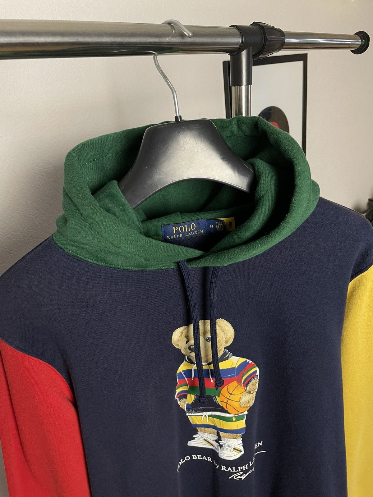 Polo Ralph Lauren RARE Polo Ralph Lauren Basketball Bear Multicolour Hoodie Size US M / EU 48-50 / 2 - 5 Thumbnail