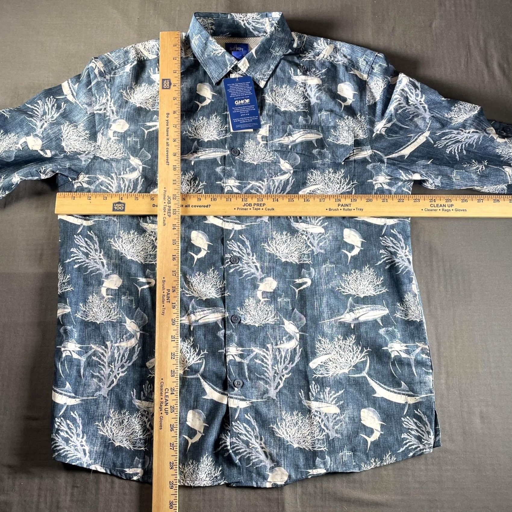 Guy Harvey Guy Harvey Shirt Mens M Blue Nautical Fish Print Long Sleeve Button Up Size US M / EU 48-50 / 2 - 7 Thumbnail