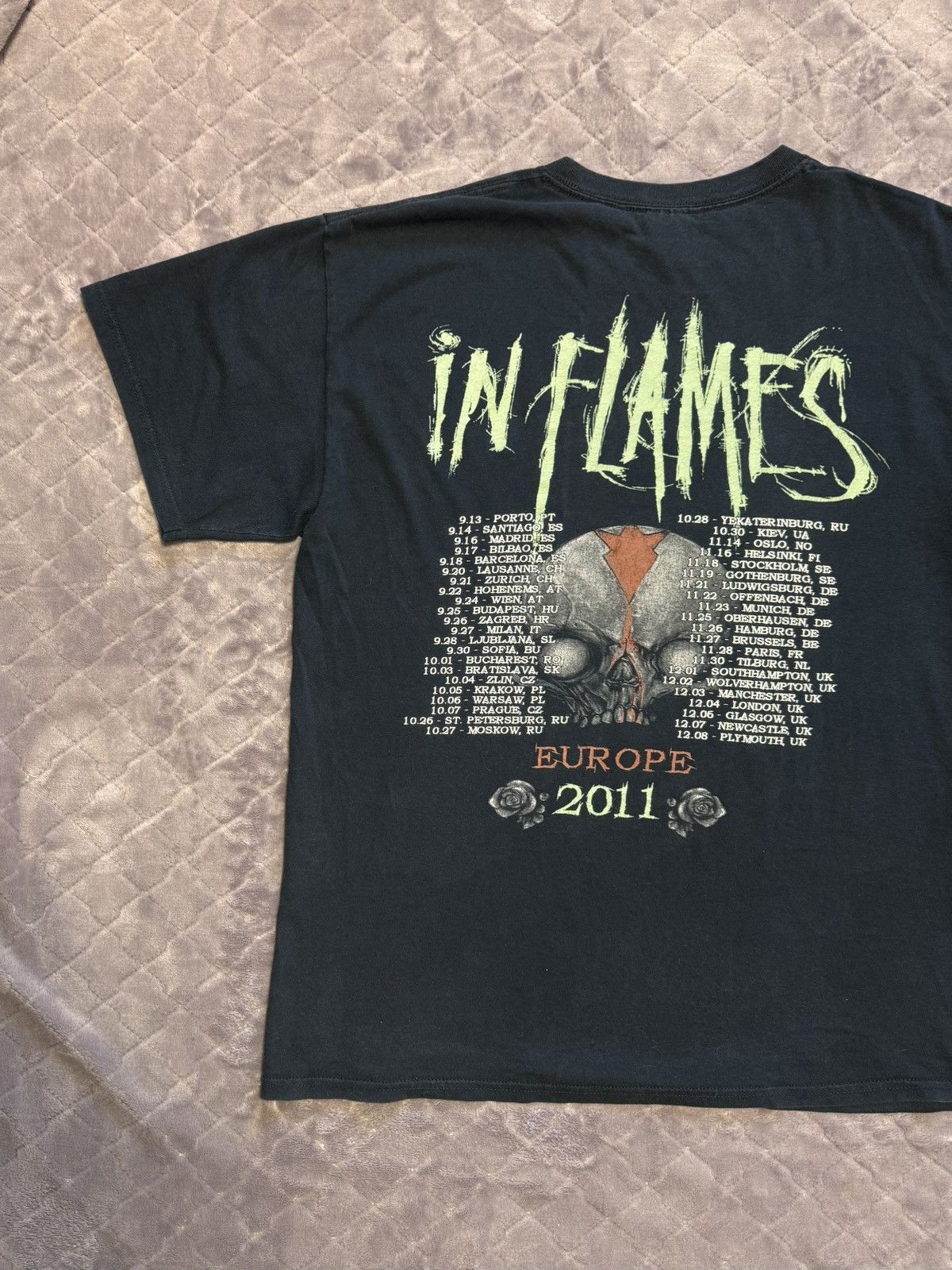 Band Tees × Vintage Vintage 2011 In Flames Band Rock Tee Shirt Size US L / EU 52-54 / 3 - 7 Thumbnail