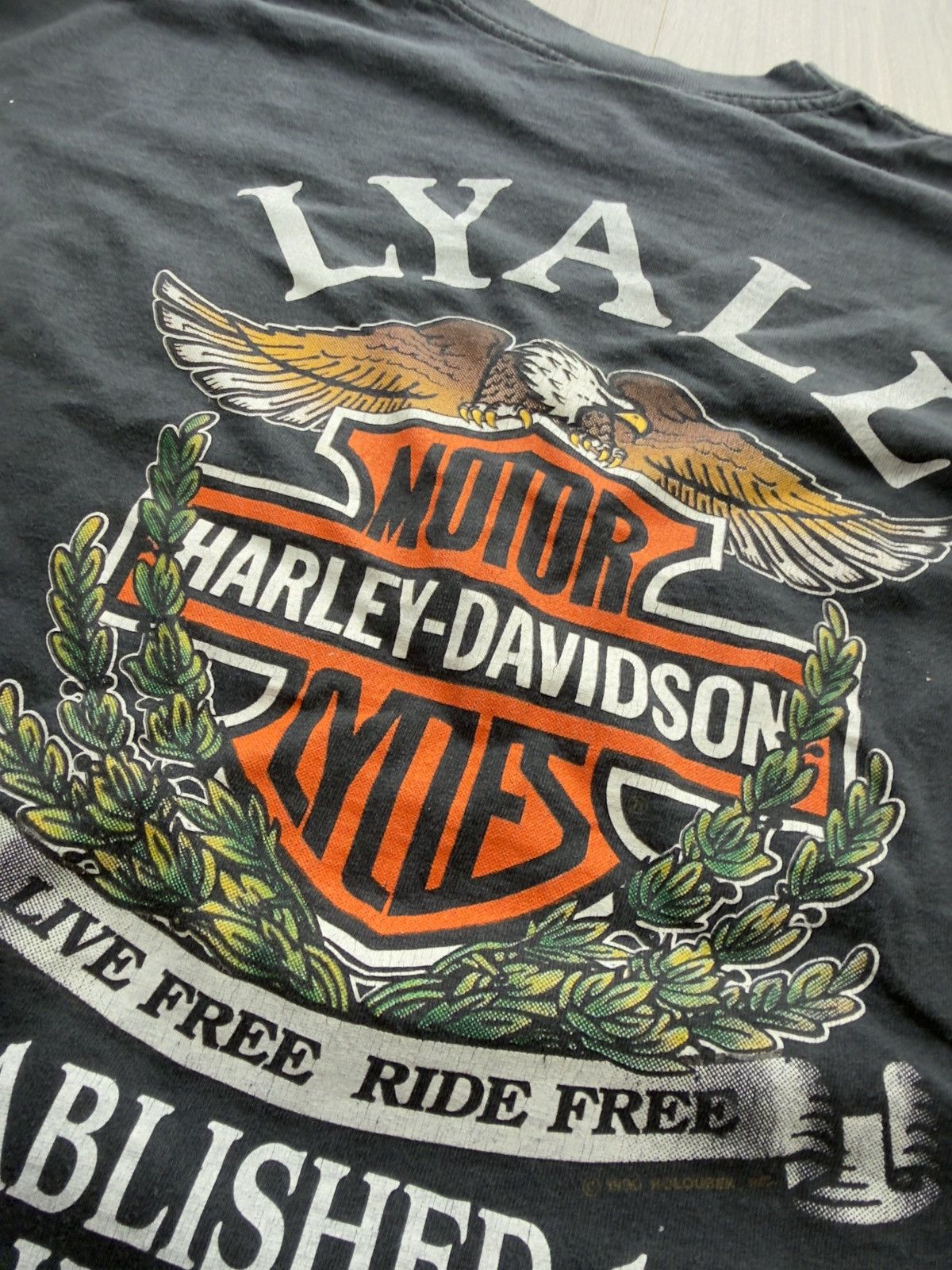 Harley Davidson 1990 Harley davidson longsleeve flames Size US L / EU 52-54 / 3 - 6 Thumbnail