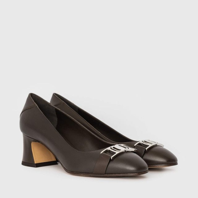Salvatore Ferragamo o1y0426 Block Heel Pumps in Dark Brown Size US 9.5 / IT 39.5 - 2 Thumbnail