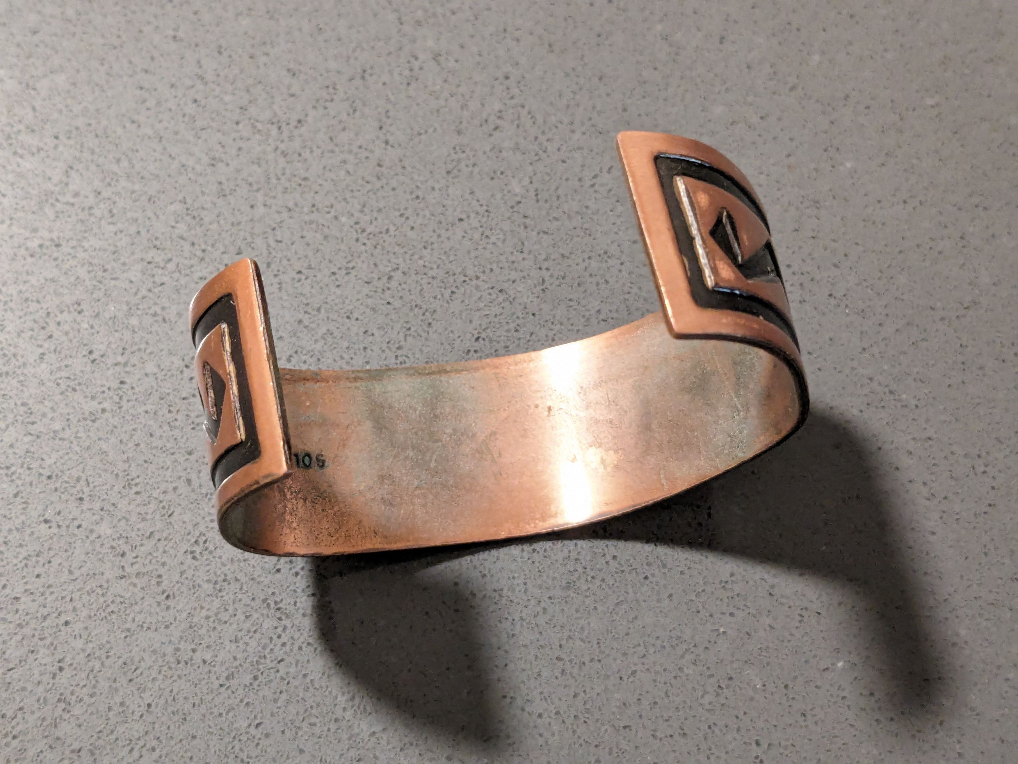 Jewelry × Vintage Vintage Copper Bracelet Cuff Zigzag Native Tribal Americana Size ONE SIZE - 10 Thumbnail