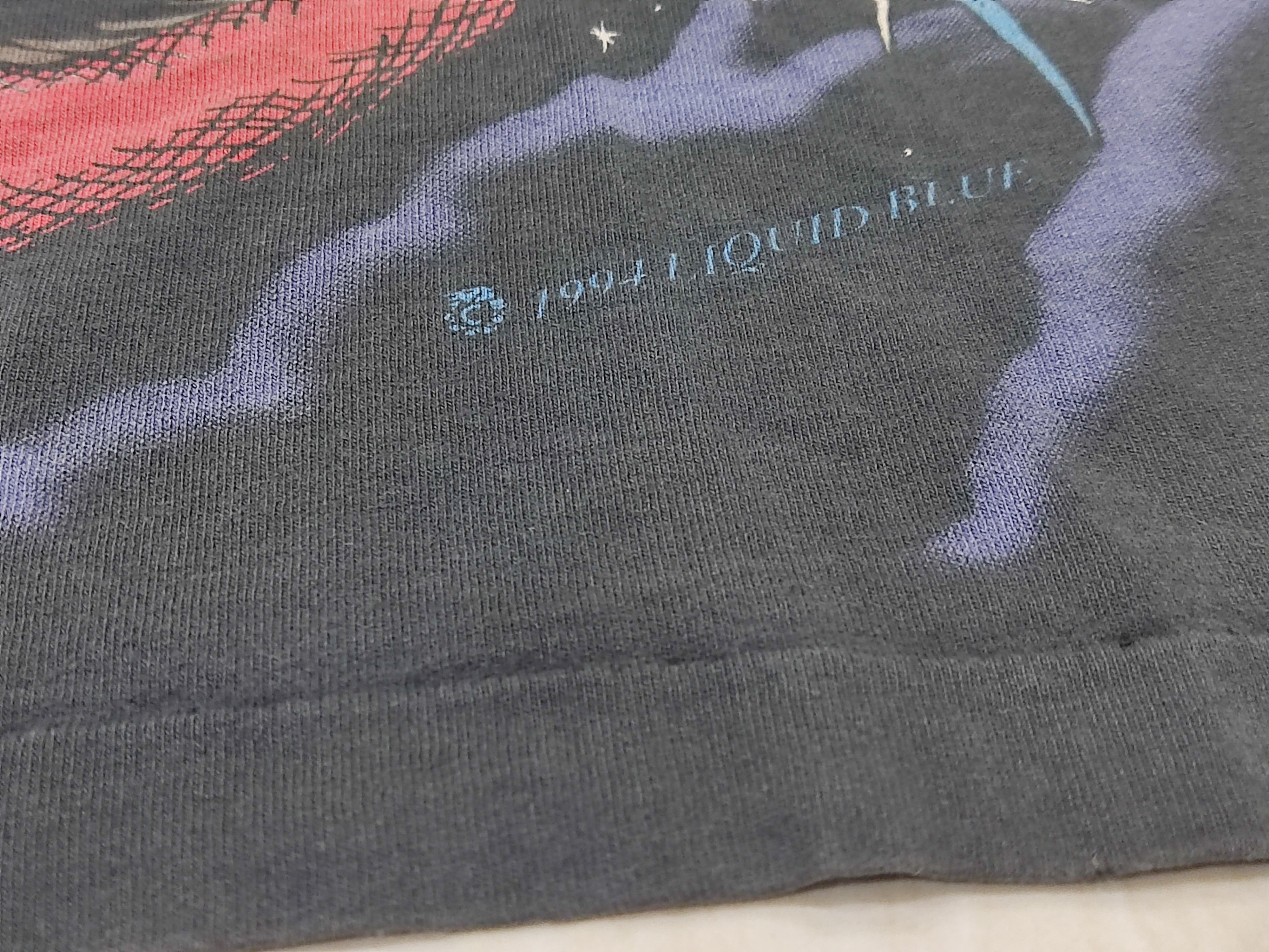 Liquid Blue 90s 1994 Fighting Duel Dragon Overprinted Single Stitch Tee Size US XL / EU 56 / 4 - 14 Thumbnail