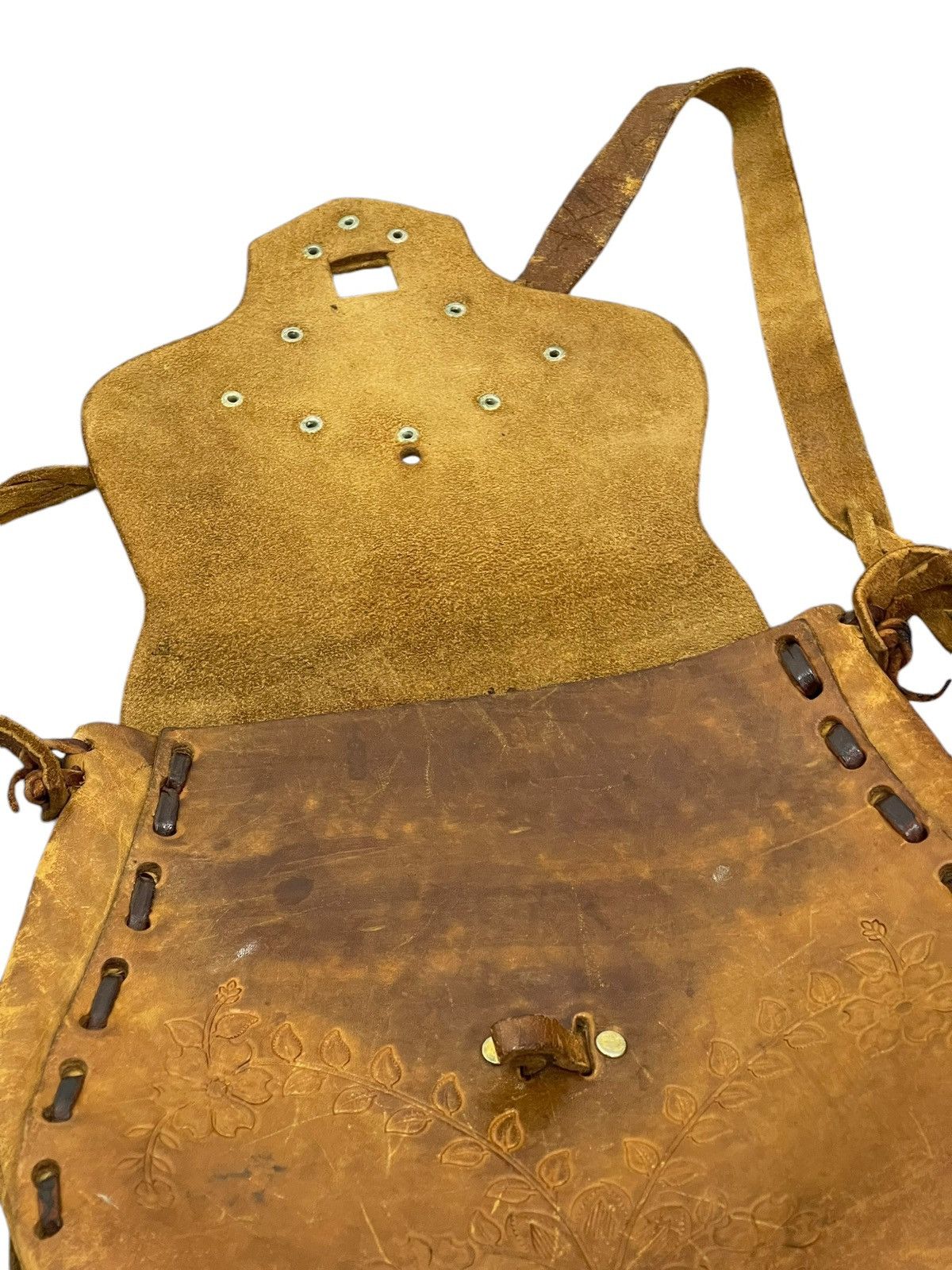 Genuine Leather Full Leather Patina Unknown Handmade Shoulder Bag 9🟩 Size ONE SIZE - 20 Thumbnail