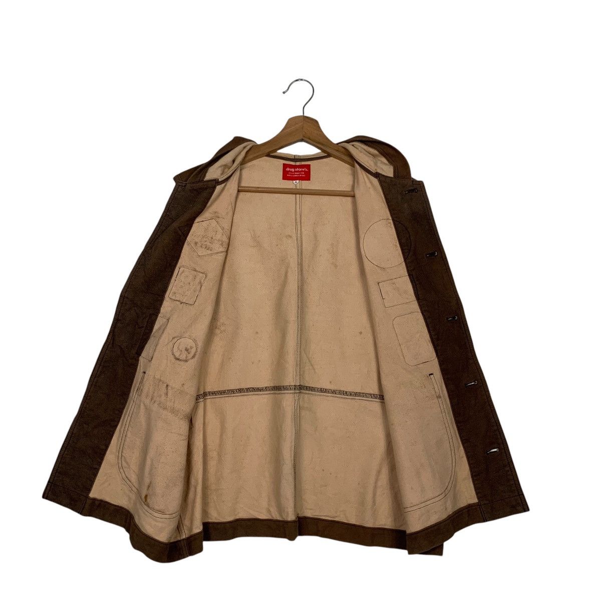 Japanese Brand DRUG STORE’S Patches Logo Hooded Button Vest #2828-C127 Size US M / EU 48-50 / 2 - 10 Thumbnail