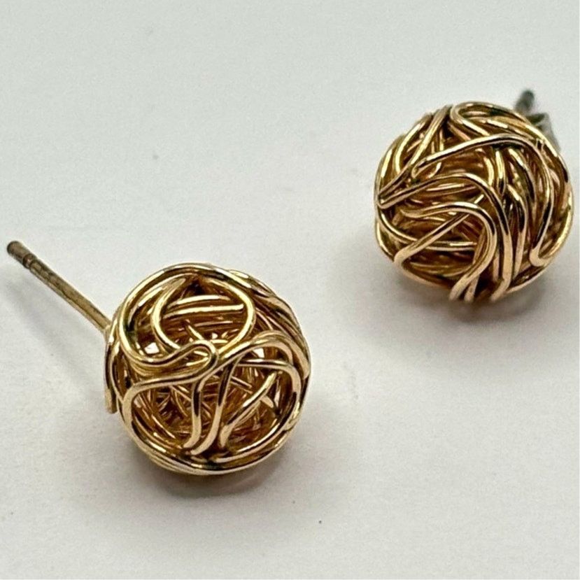 Other Gold Twisted Ball Earrings Size ONE SIZE - 2 Thumbnail