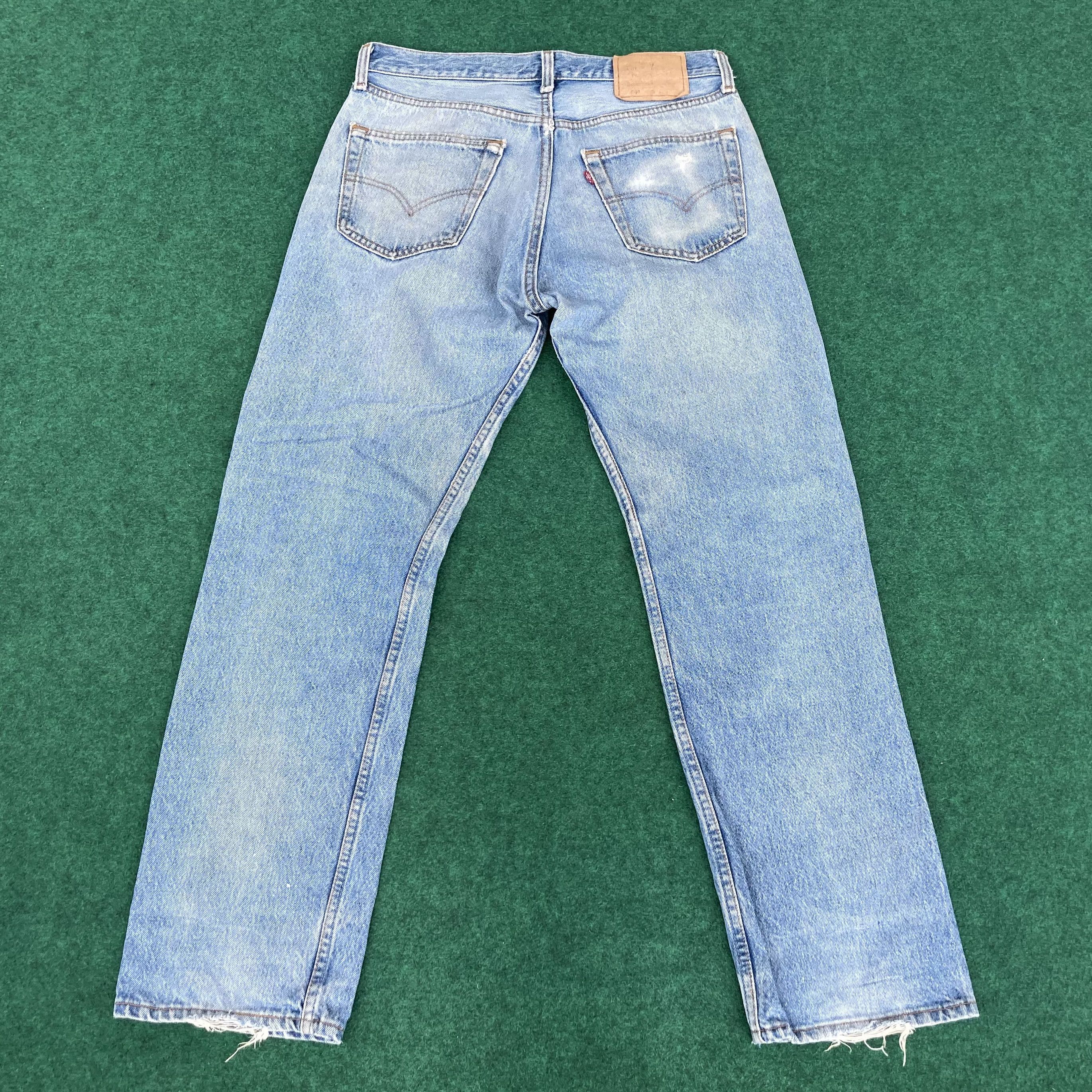Levi's × Vintage Vtg Levis 501 Distressed Ripped Light Blue Faded Sz 31 Jeans Size US 31 - 13 Thumbnail