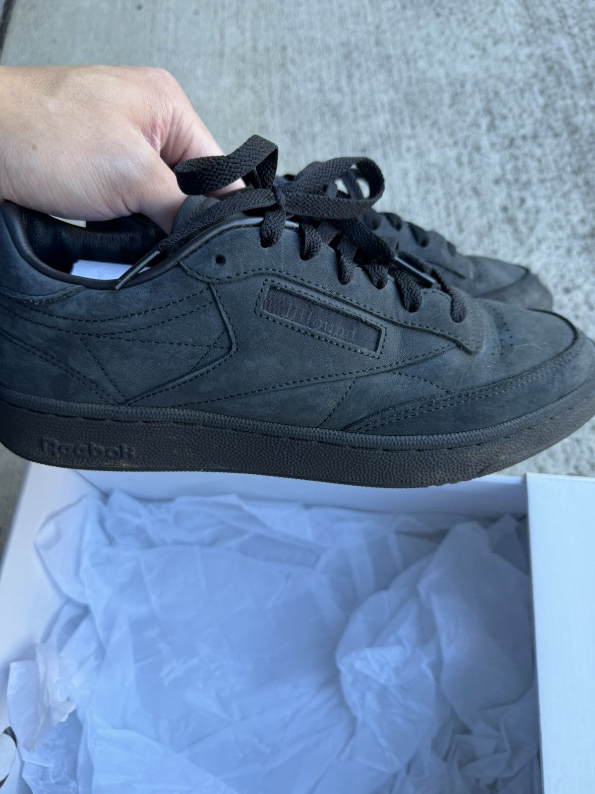 JJJJound × Reebok Jjjjound Reebok Club C Nubuck Core Black Size US 8 / EU 41 - 3 Thumbnail