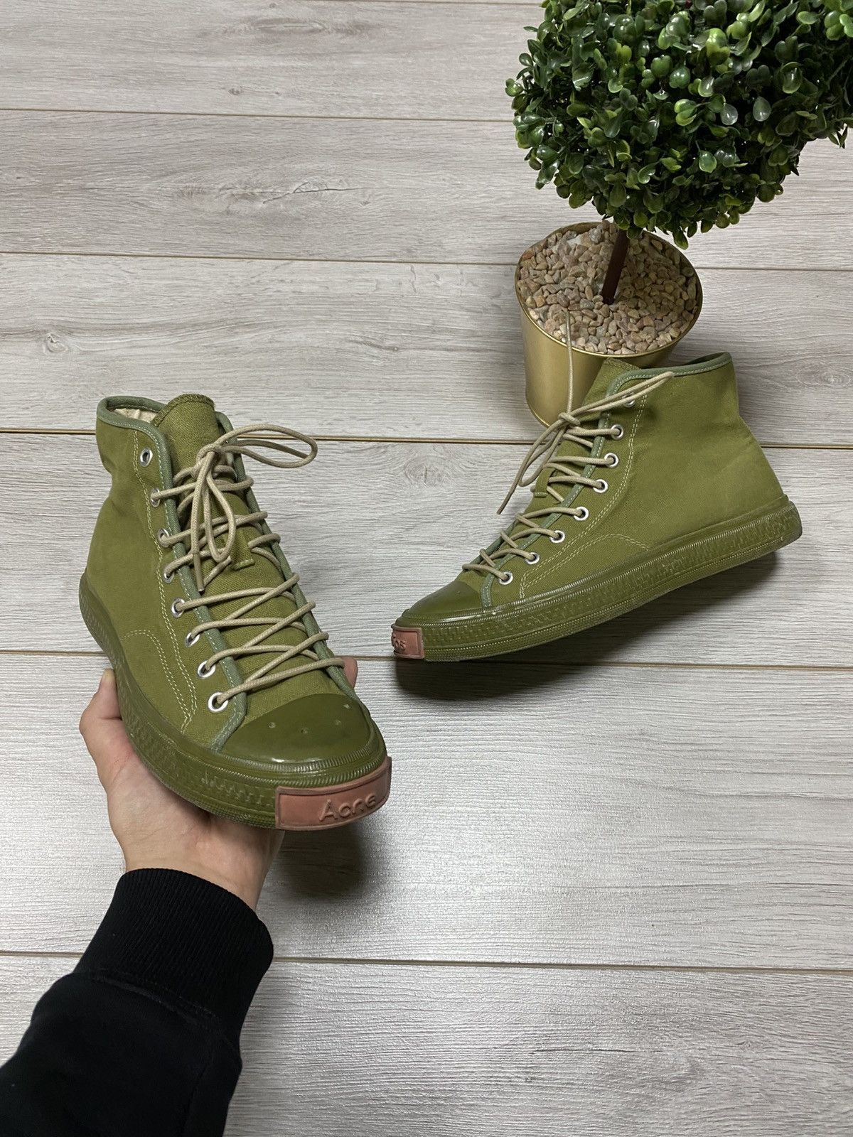 Acne Studios Acne Studios logos high sneakers shoes converse style Size US 10 / EU 43 - 1 Thumbnail