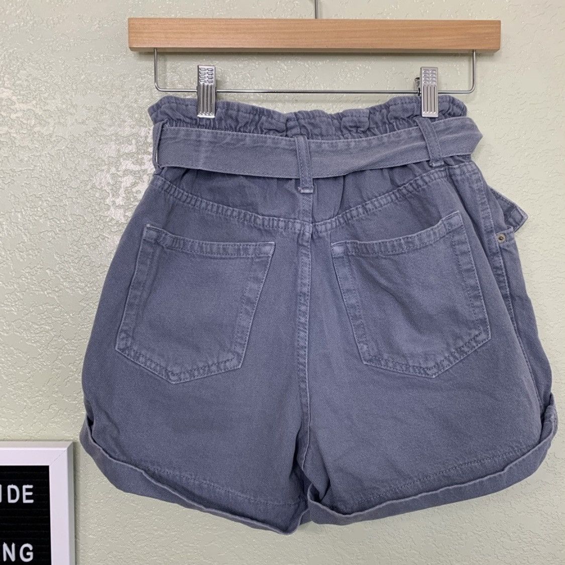 Forever 21 Forever 21 Blue High Waist Paperbag Belted Shorts Size XS Size 24" / US 00 / IT 34 - 10 Thumbnail