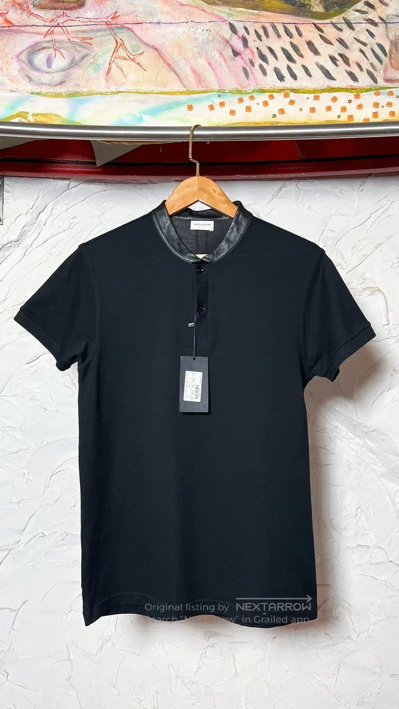 Saint Laurent Paris Saint Laurent Paris Black Short Sleeve T-Shirt Polo with S Size US M / EU 48-50 / 2 - 2 Thumbnail