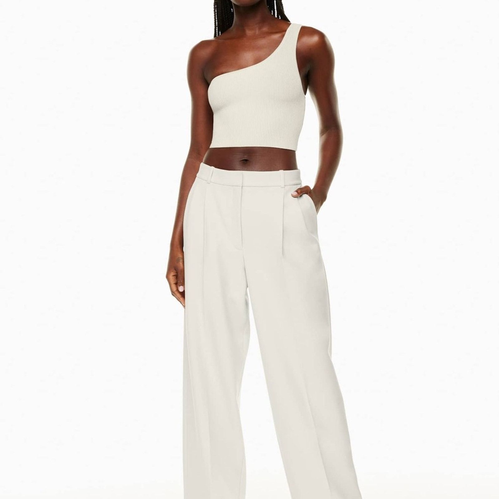 Aritzia Babaton Aritzia NWT SculptKnit OneShoulder CropTank Womens S Size S / US 4 / IT 40 - 2 Thumbnail